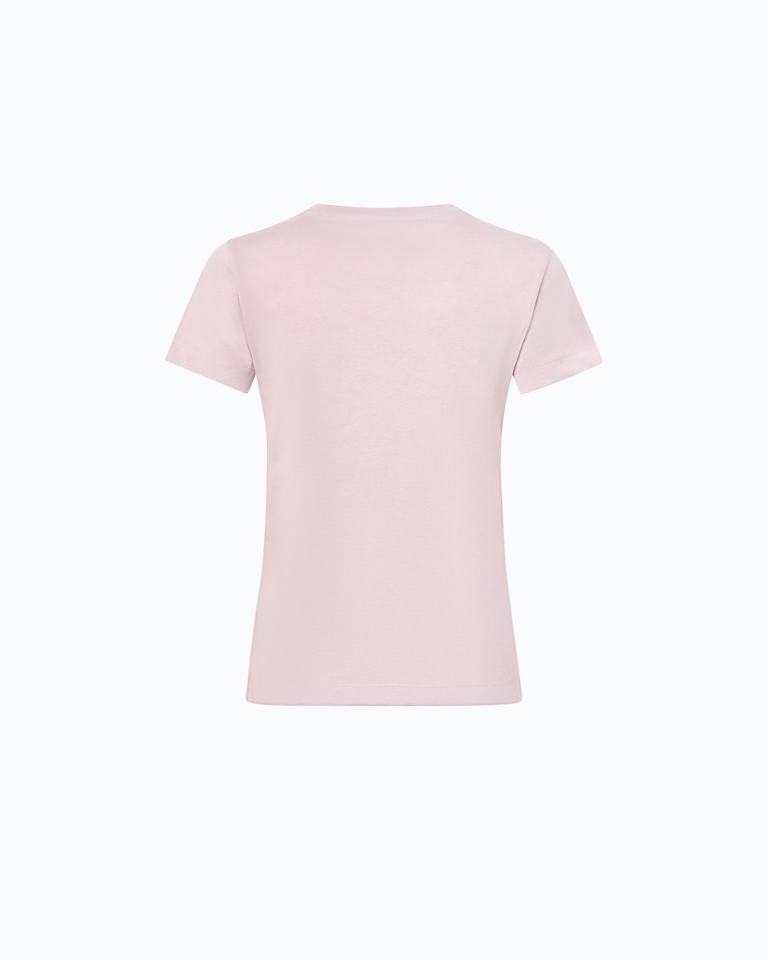 Pinko Bussolotto t-shirt bawełniany logo różowy