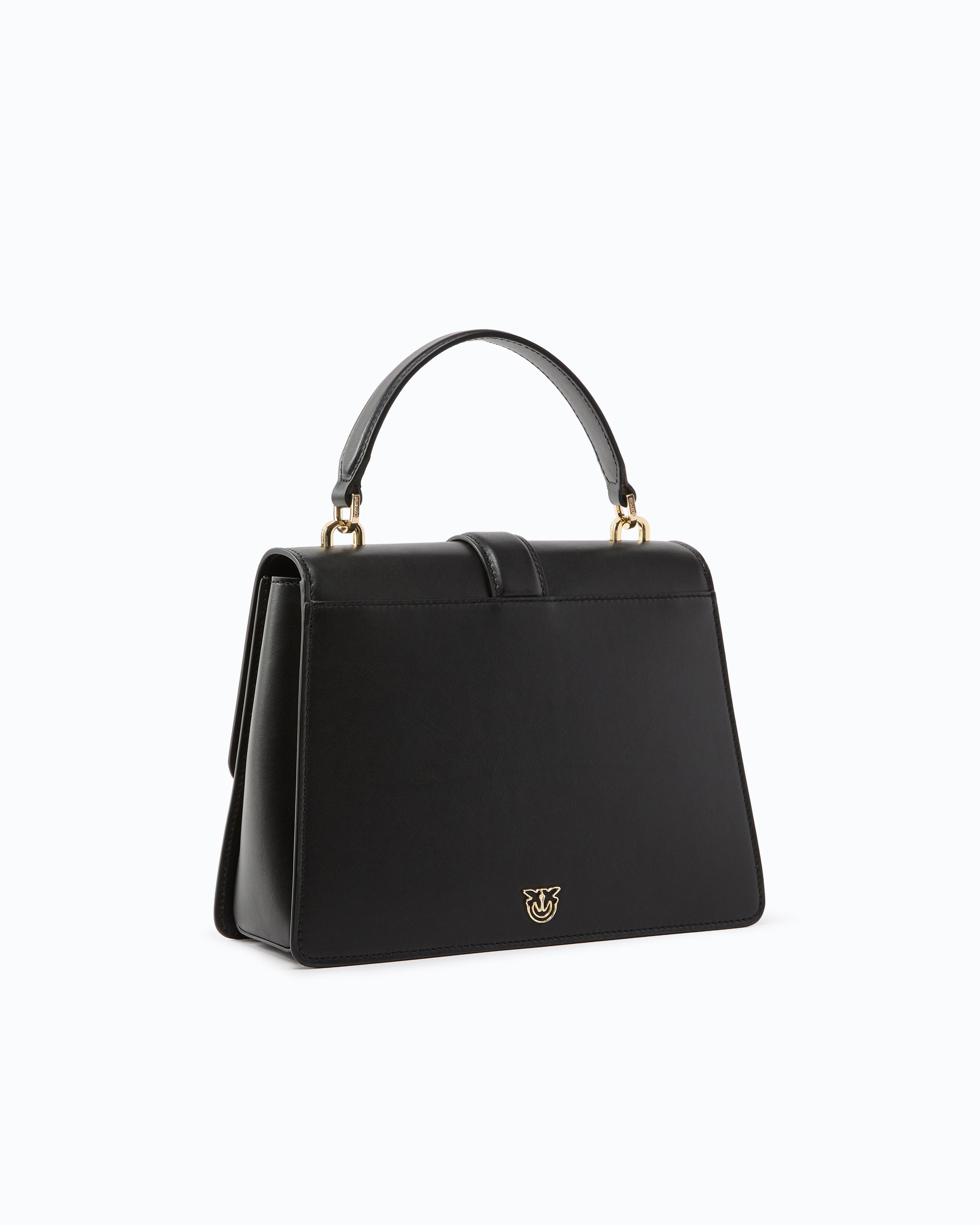 Pinko New Love Top Handle Classic torebka czarna skóra