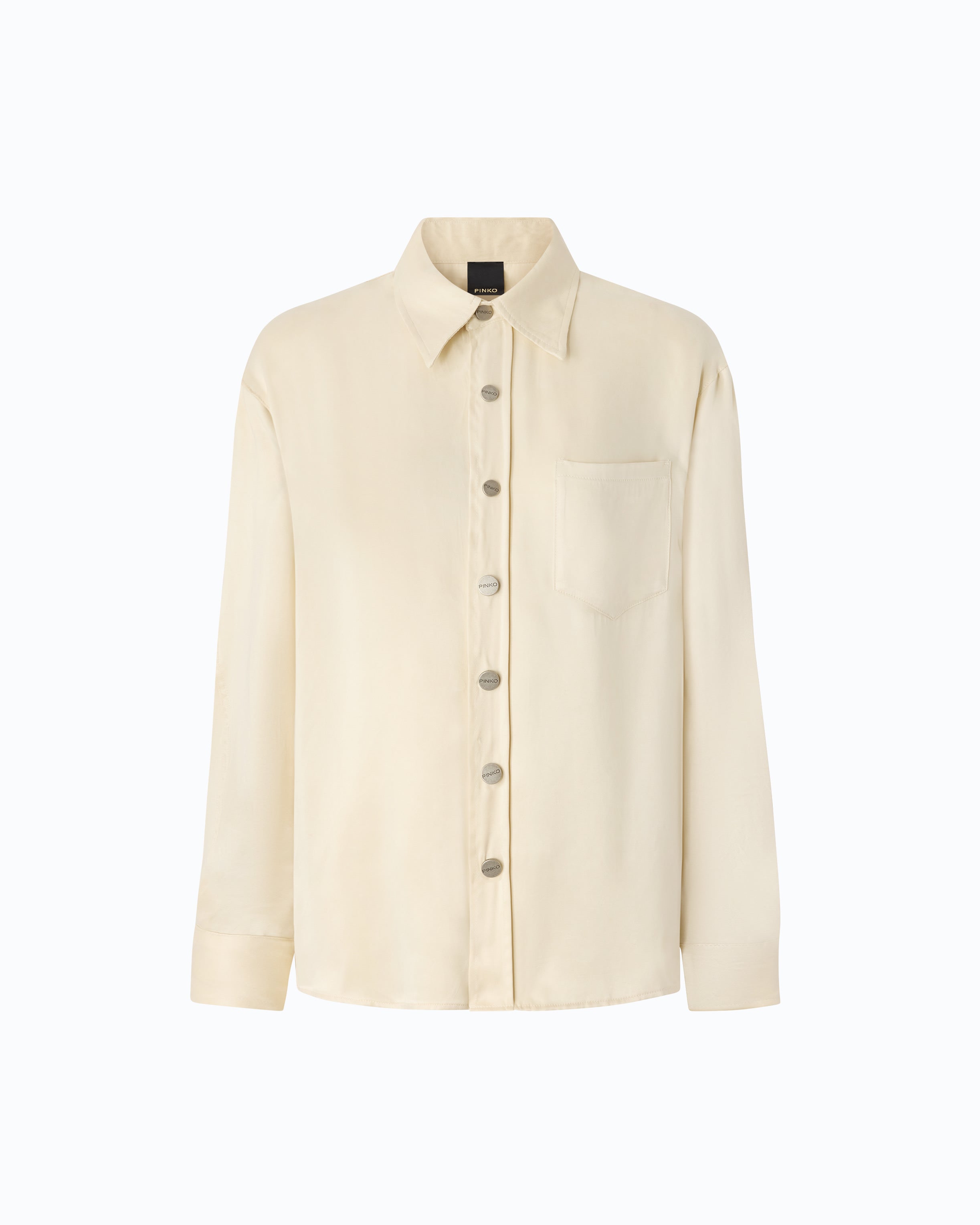 Pinko Careser Shirt koszula beżowa welurowa