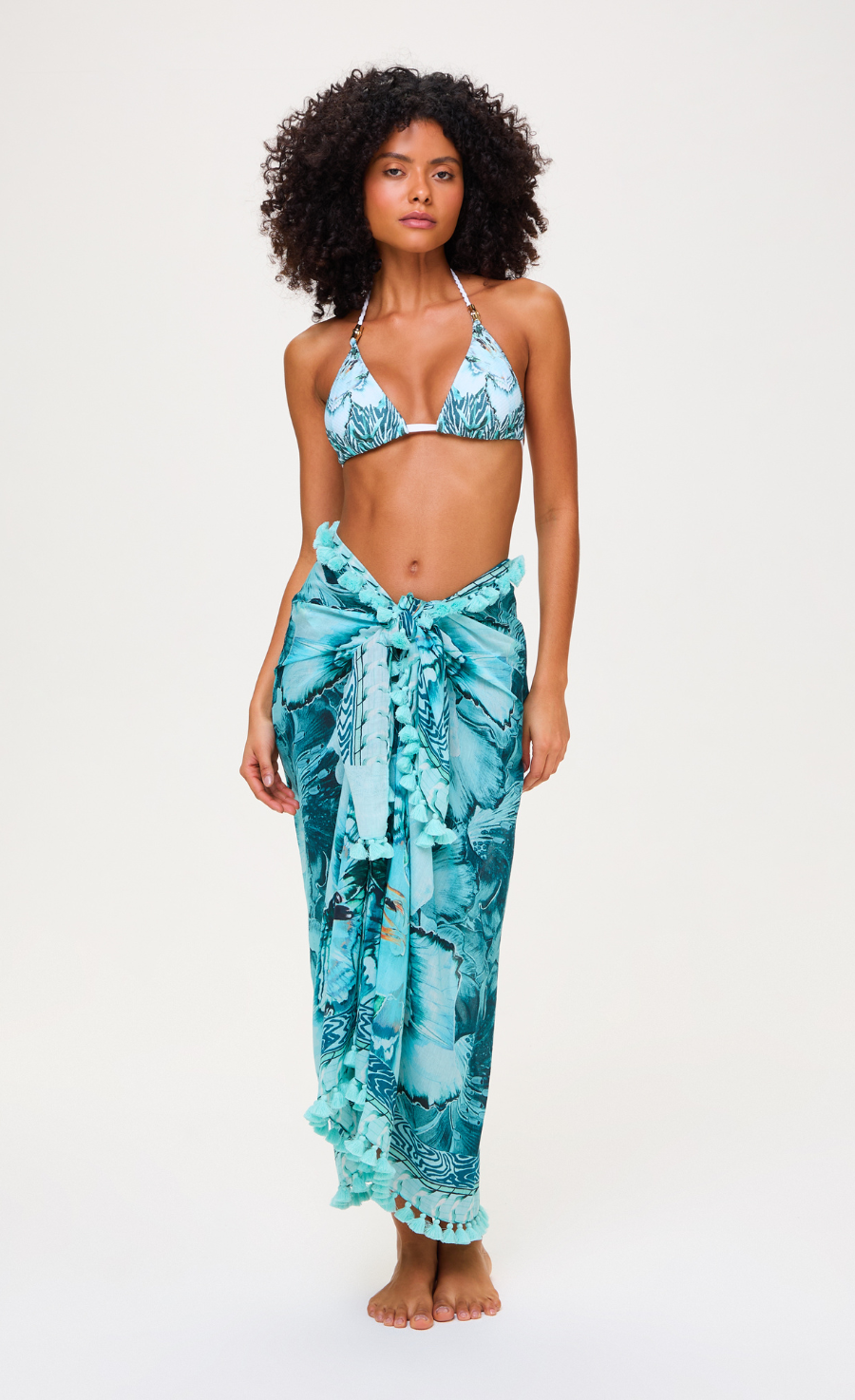 Temperley London Liana Pareo pareo Blue Mix 170x110