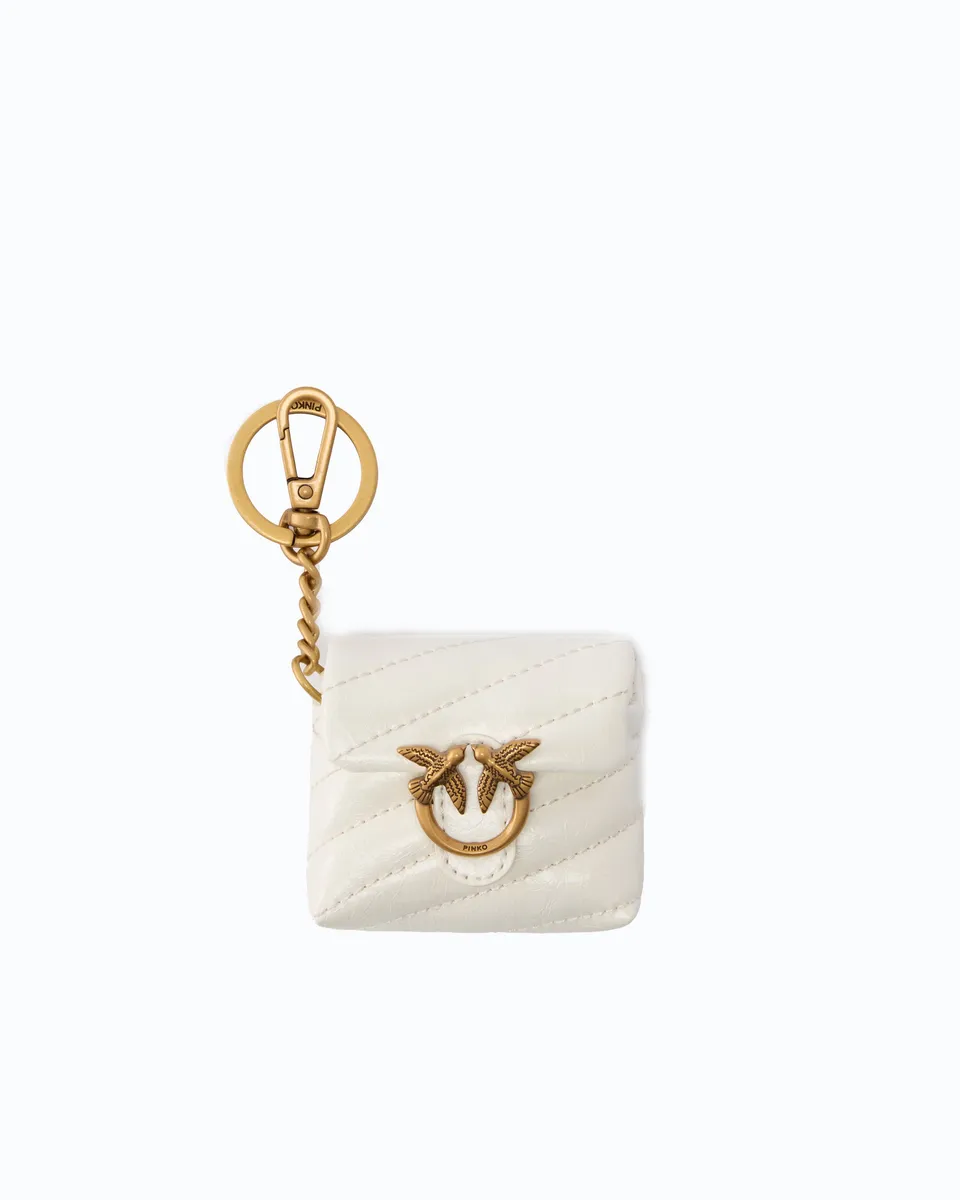 Pinko Love Puff etui AirPods skóra czerwone