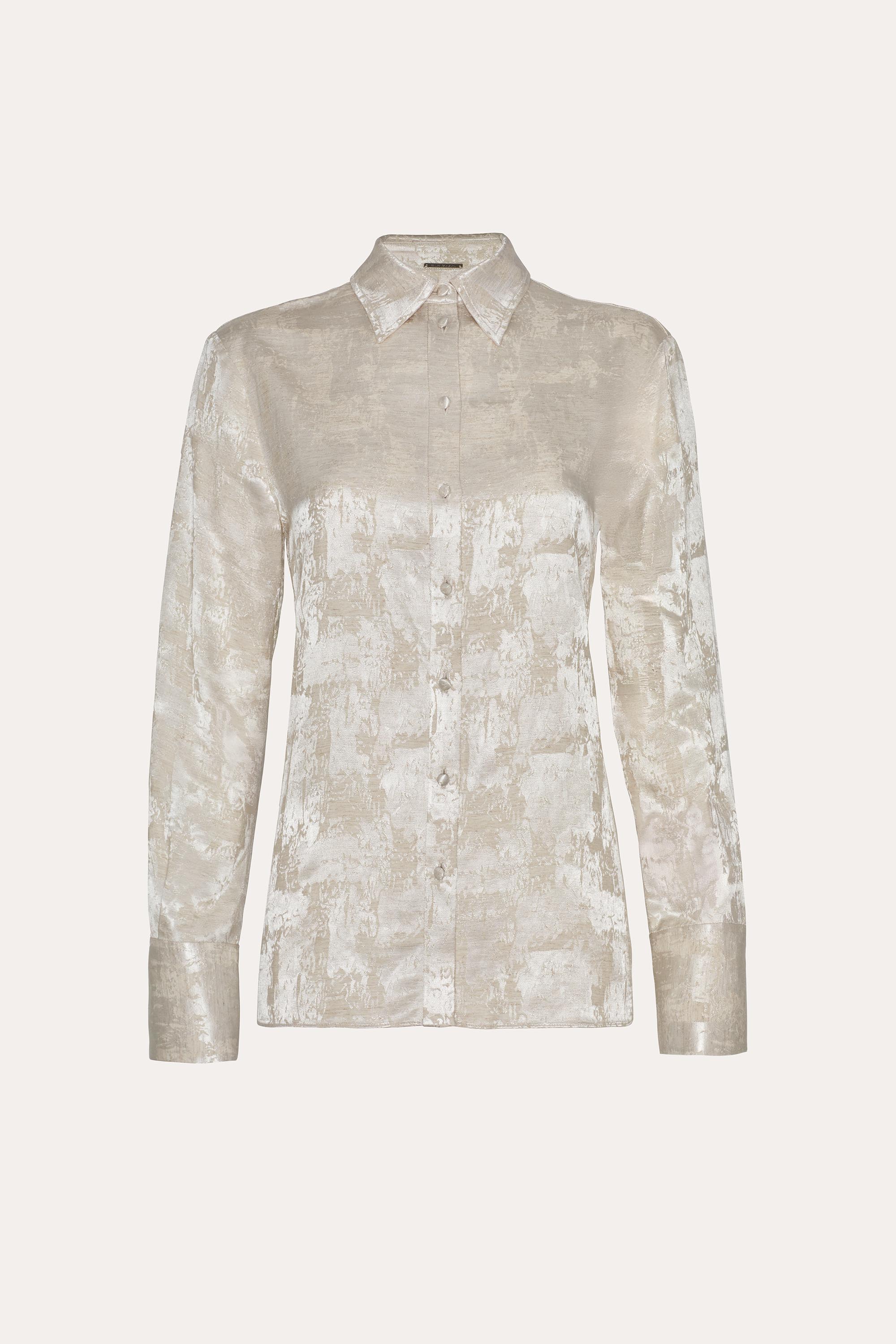 Elie Tahari Terra bluzka lniana Neutral