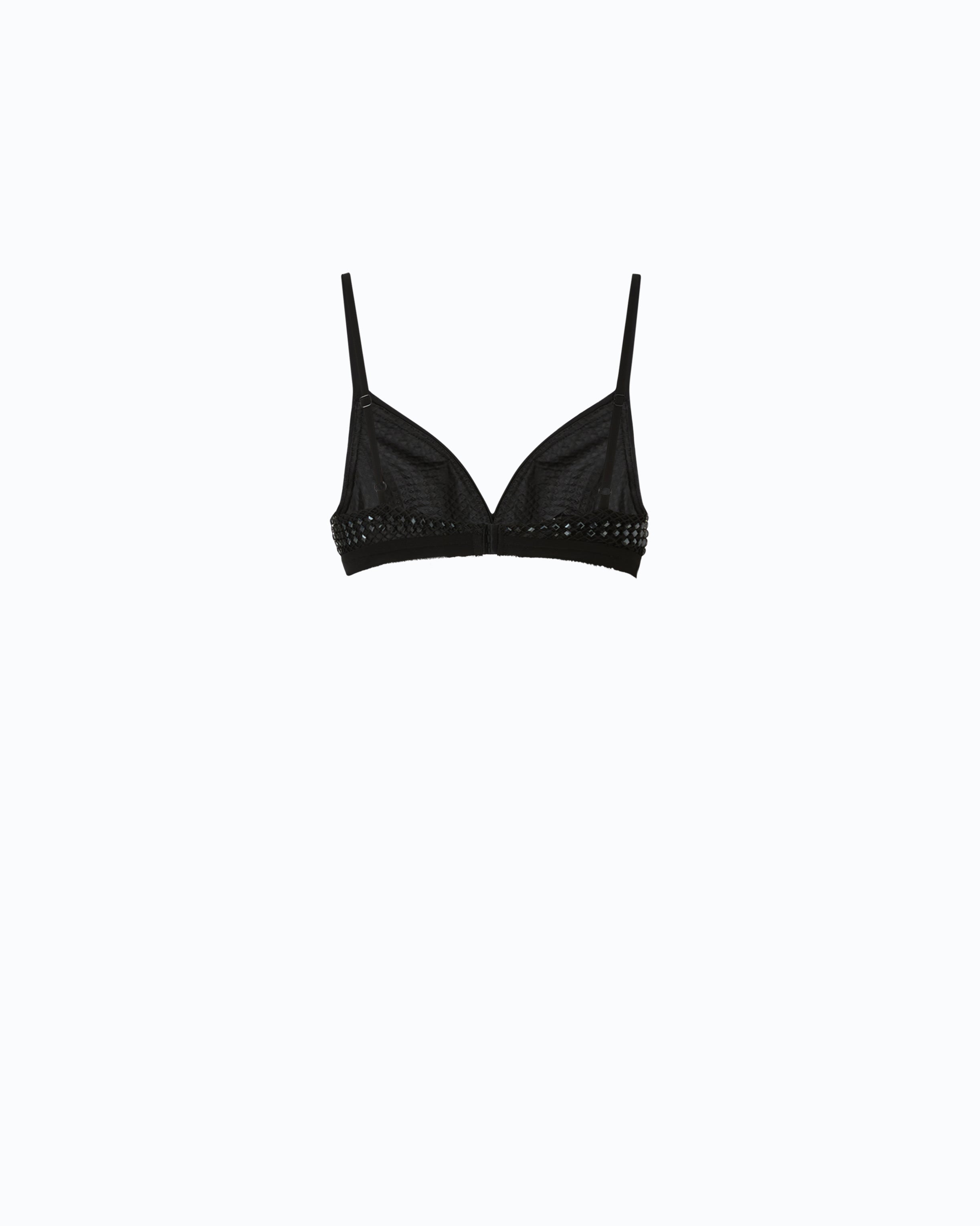 Pinko Spider Top biustonosz siateczkowy czarny