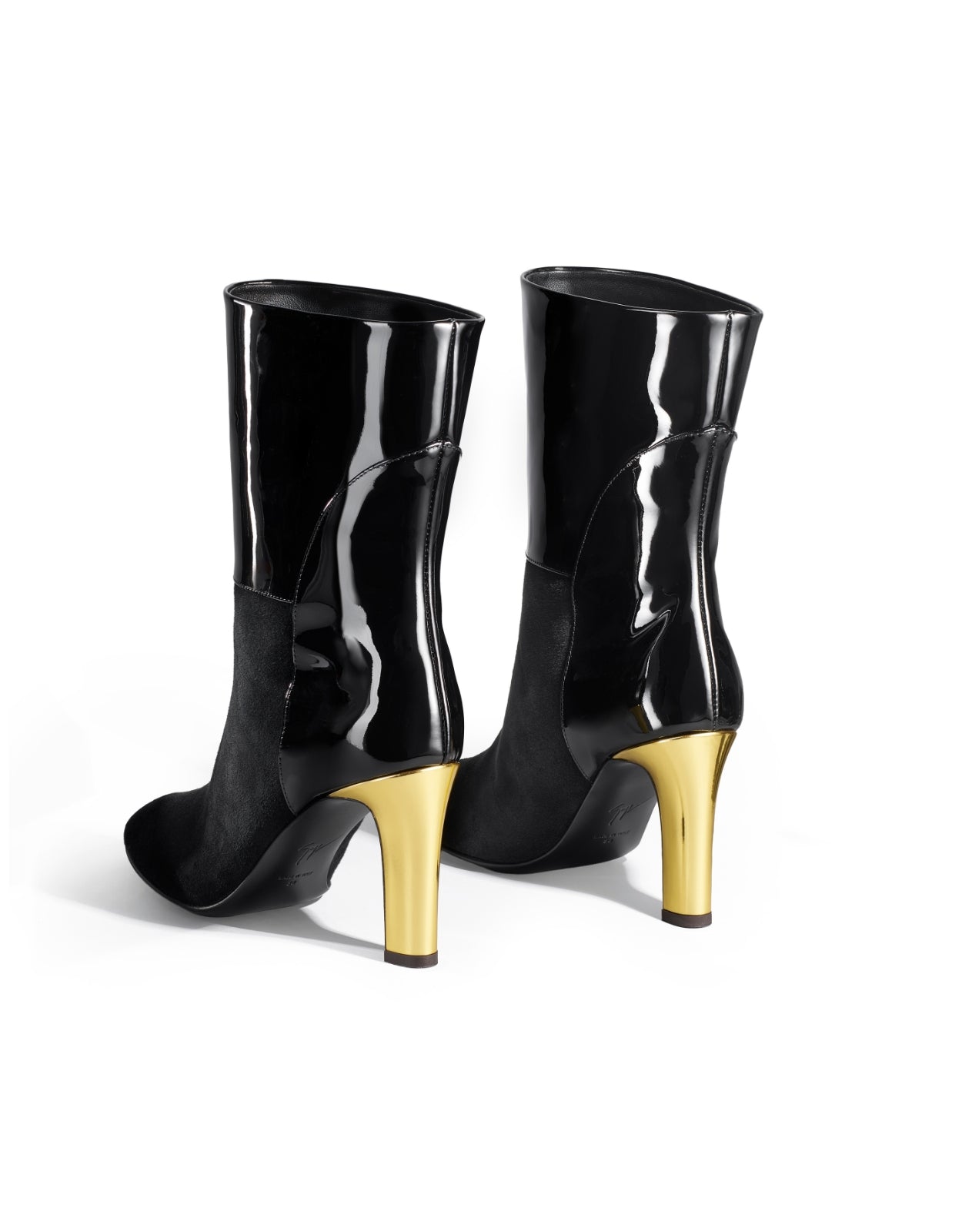 Temperley London Dusk botki skórzane czarne obcas 9 cm