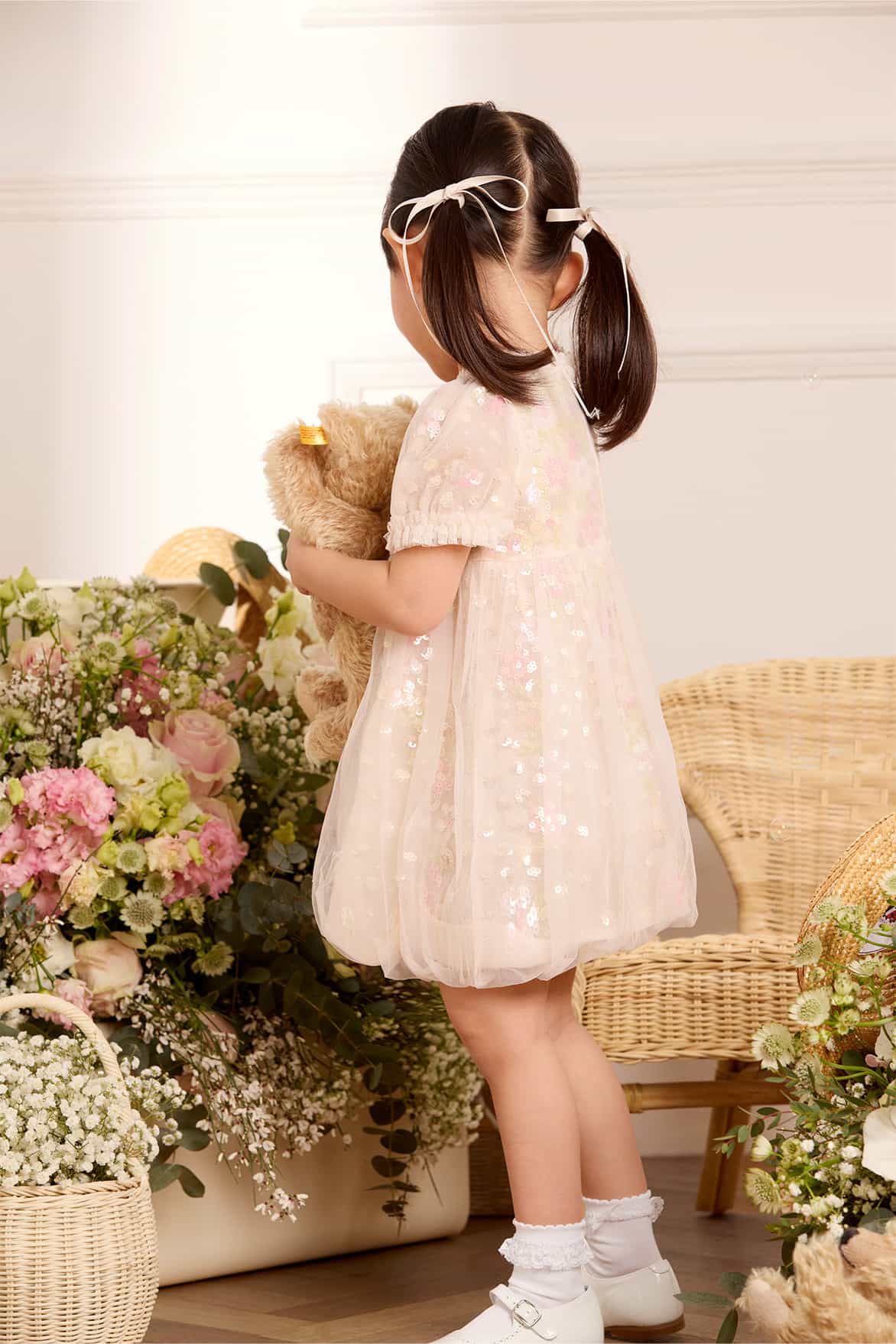 Needle & Thread Confetti Baby Dress sukienka Cream Multi cekiny