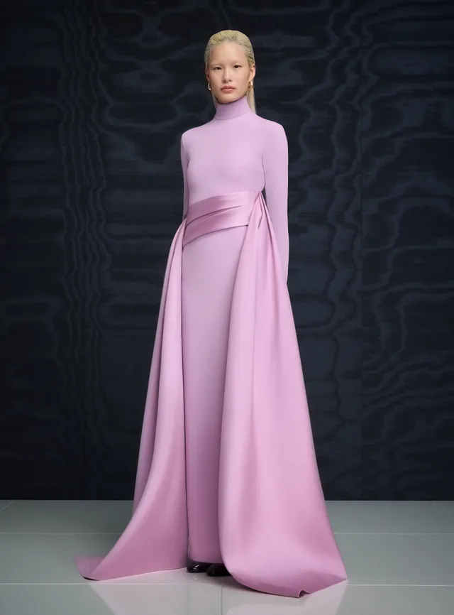 Solace London Olivia sukienka wieczorowa maxi wisteria