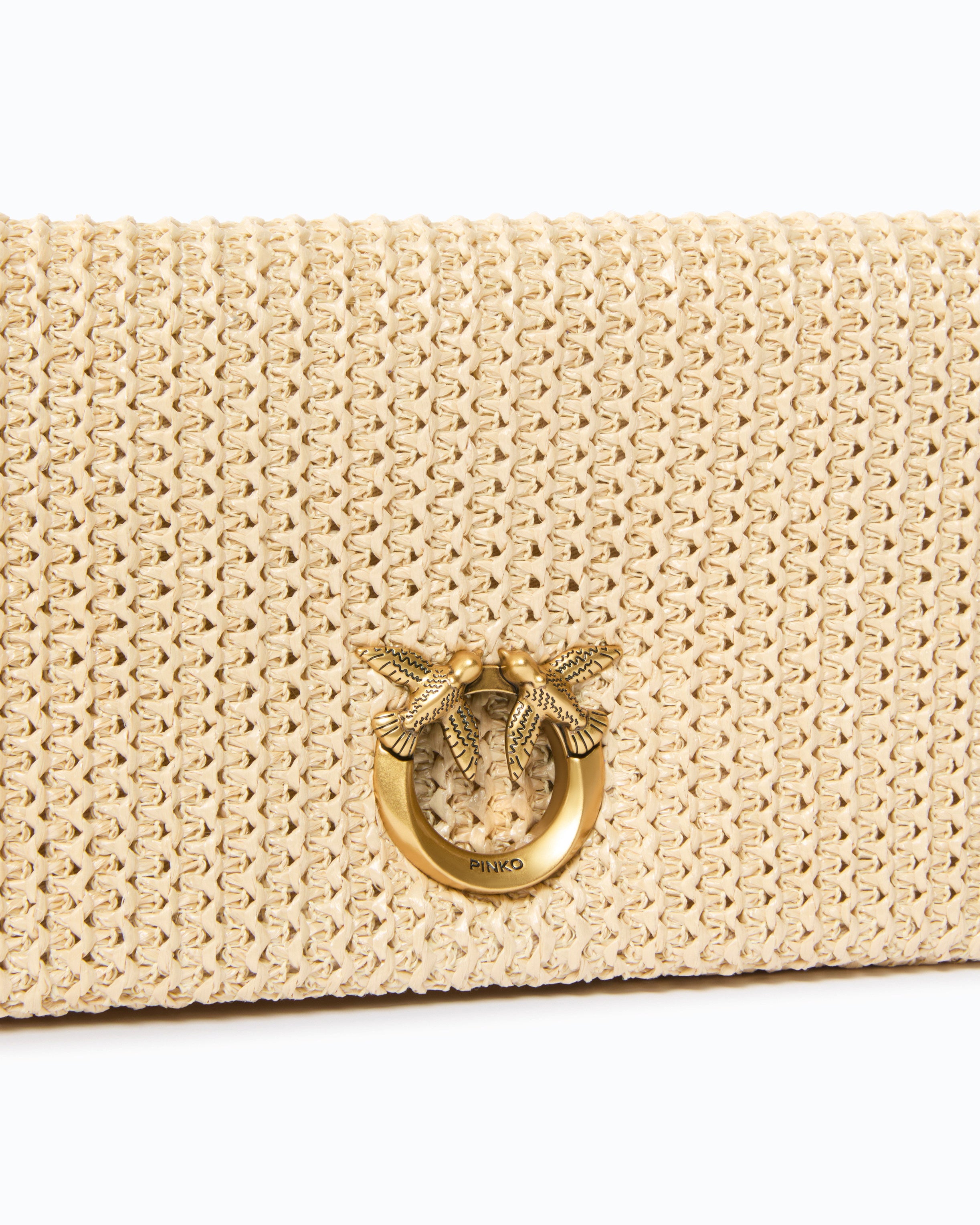 Pinko Love Bag Click Soft kopertówka rafia