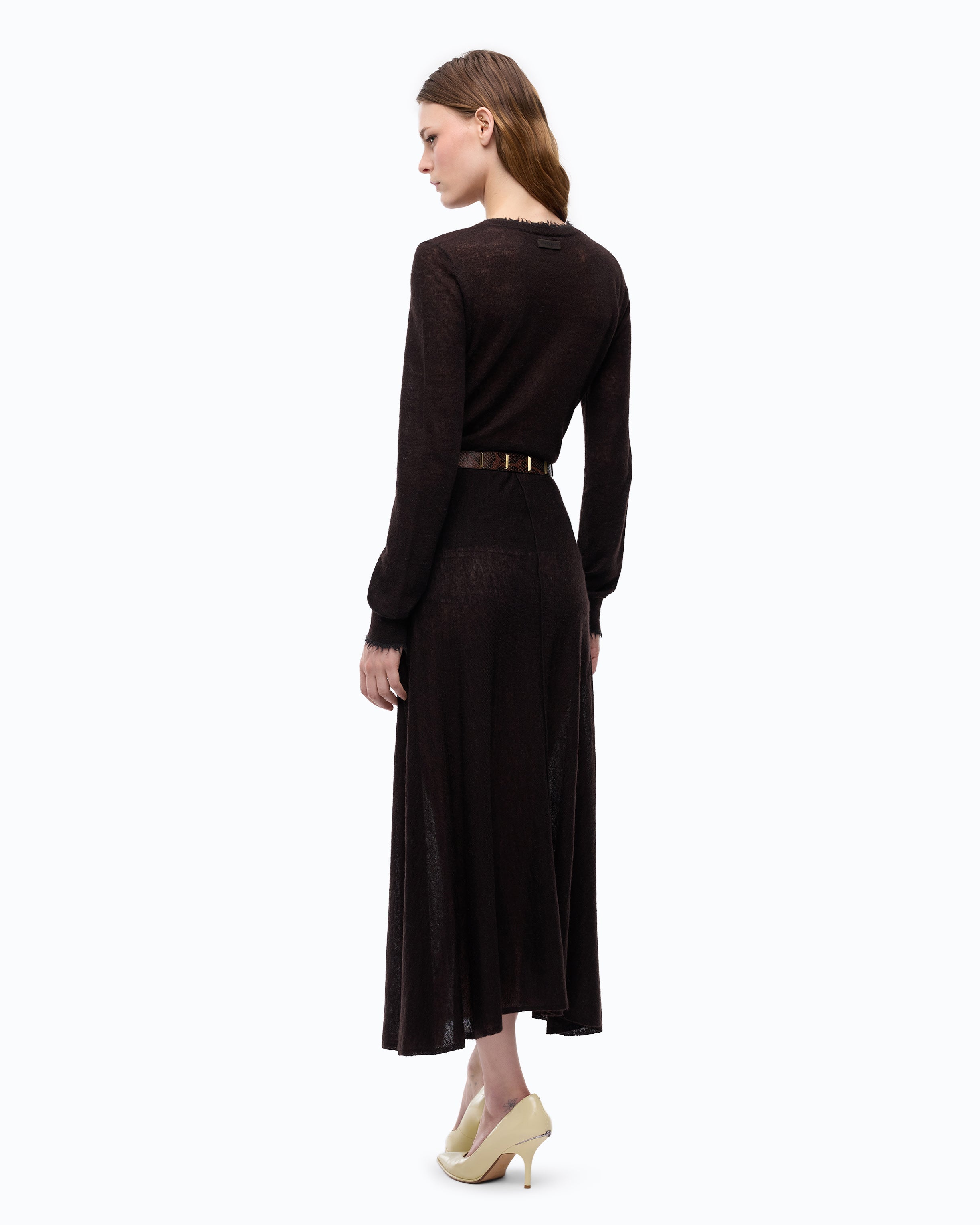 Pinko Pamplona Sweater sweter brązowy wełniany