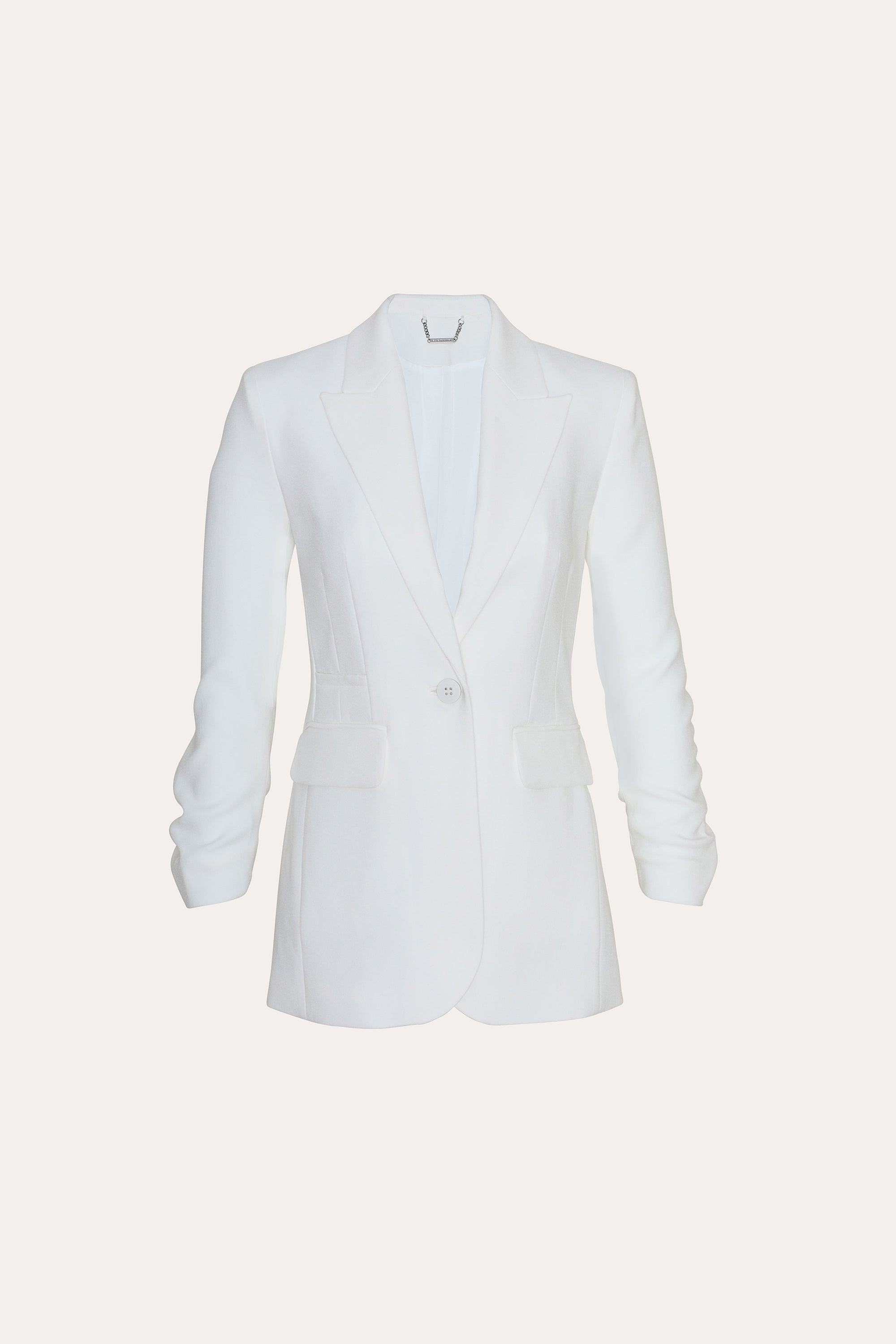 Elie Tahari Ruched Sleeve blezer Foam marszczony rękaw