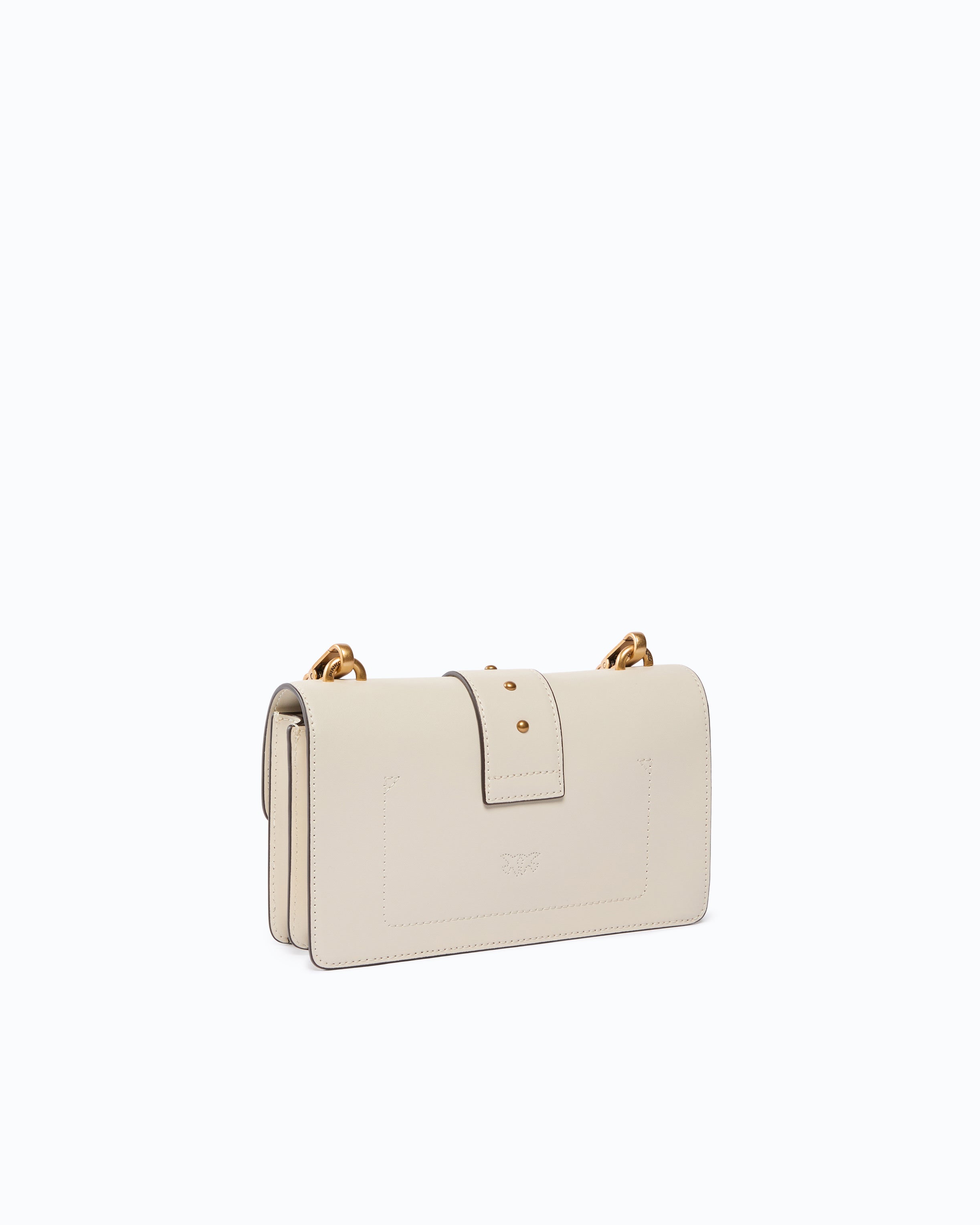 Pinko Love One Mini New Buckle torebka biała skóra
