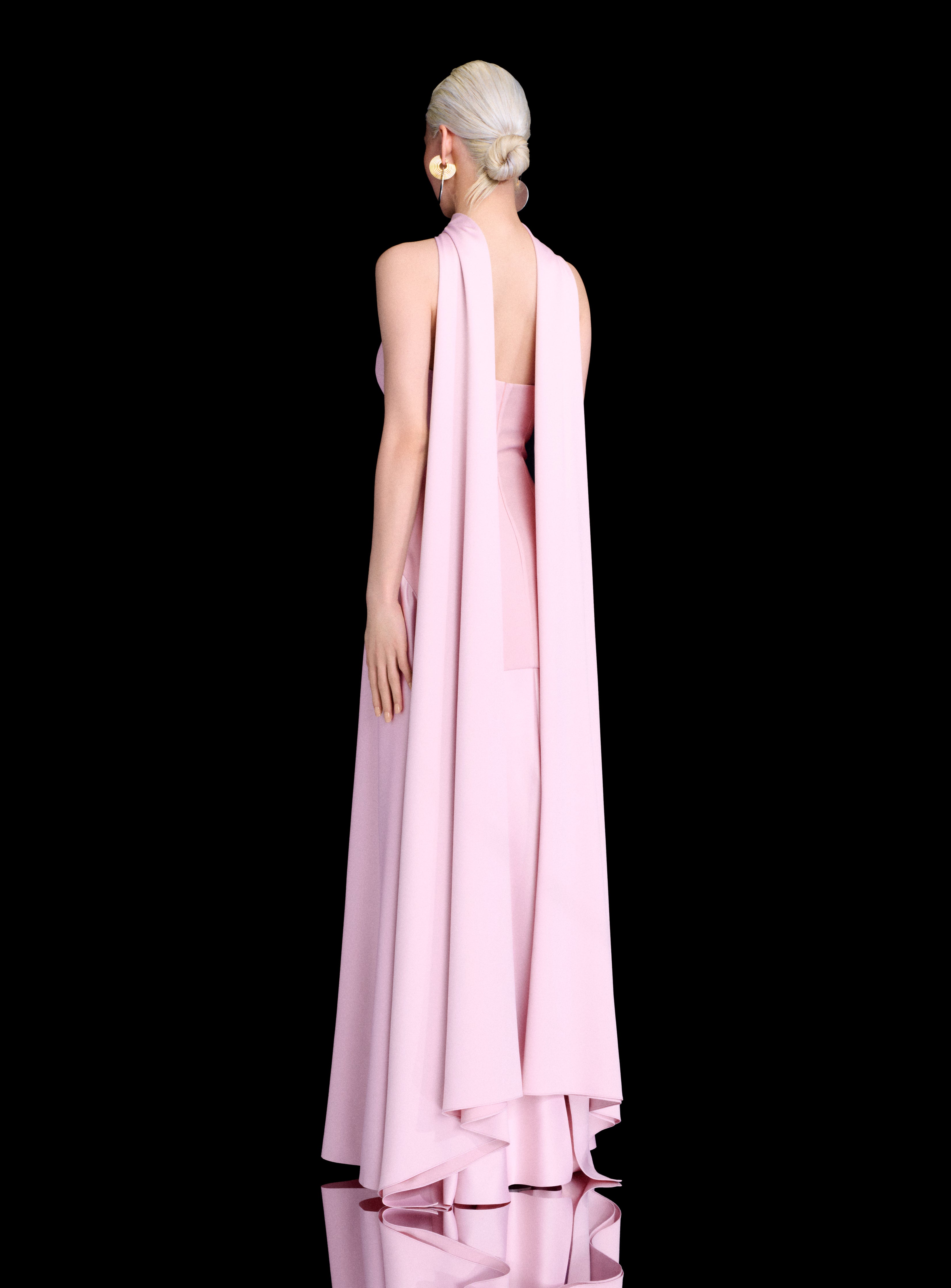 Solace London Cece sukienka maxi różowa halter