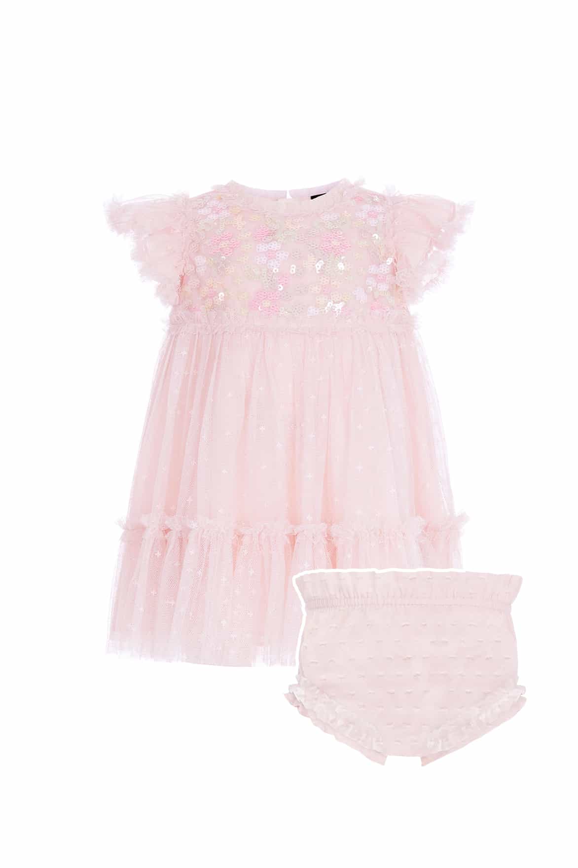 Needle & Thread Confetti Bodice Baby Dress sukienka różowa