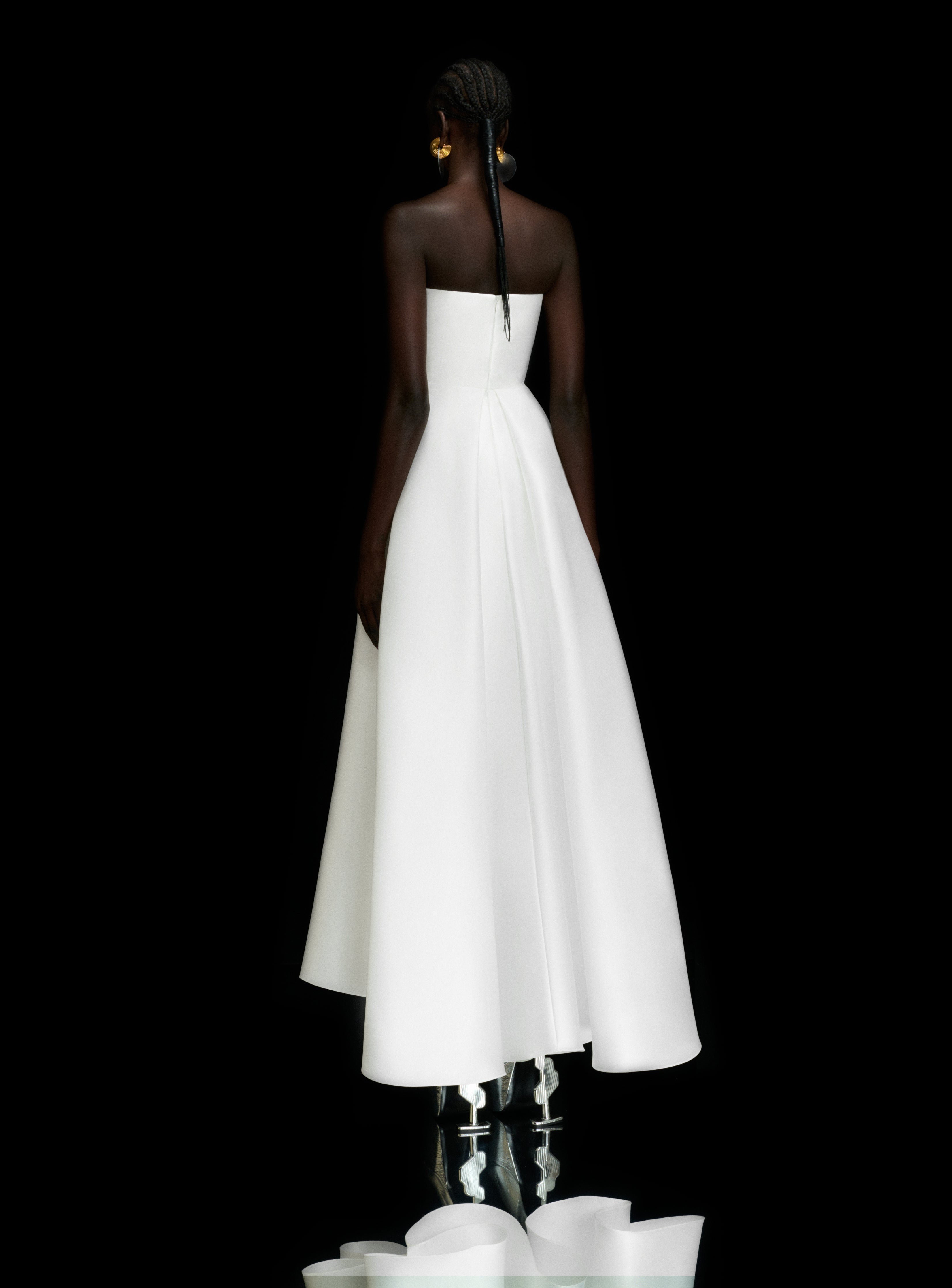 Solace London Trina sukienka mini kremowa ślubna