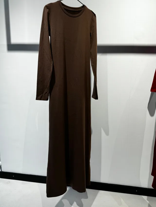 Nudyess sukienka maxi chocolate bawełniana II gatunek