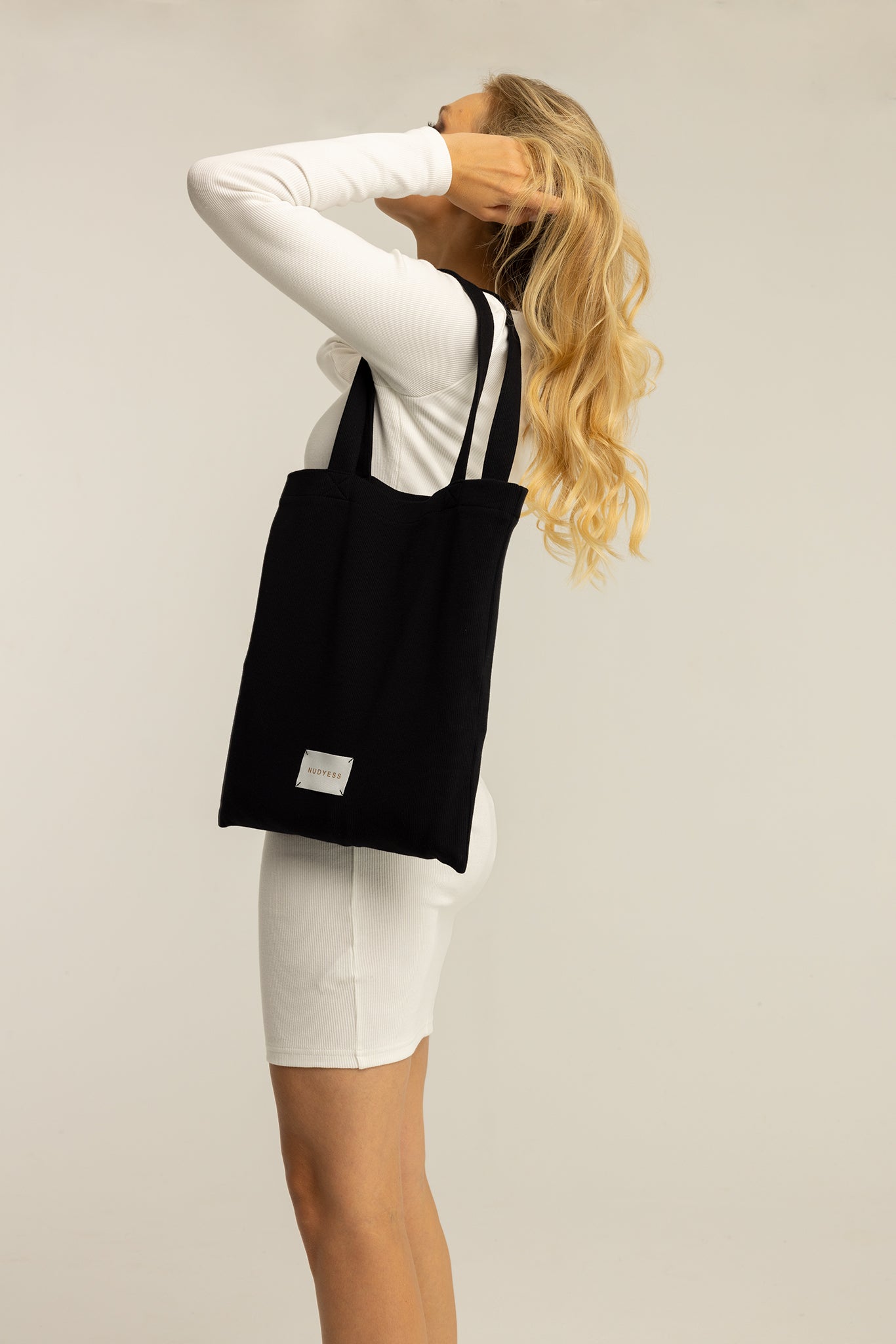 Nudyess Handbag N°1 torba prążkowana beżowa