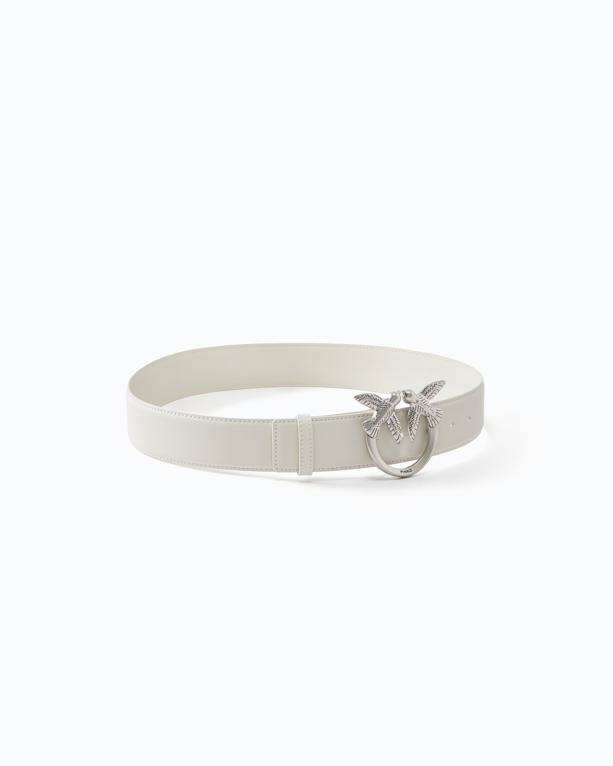 Pinko Love Birds High Leather Belt 4CM pasek skórzany