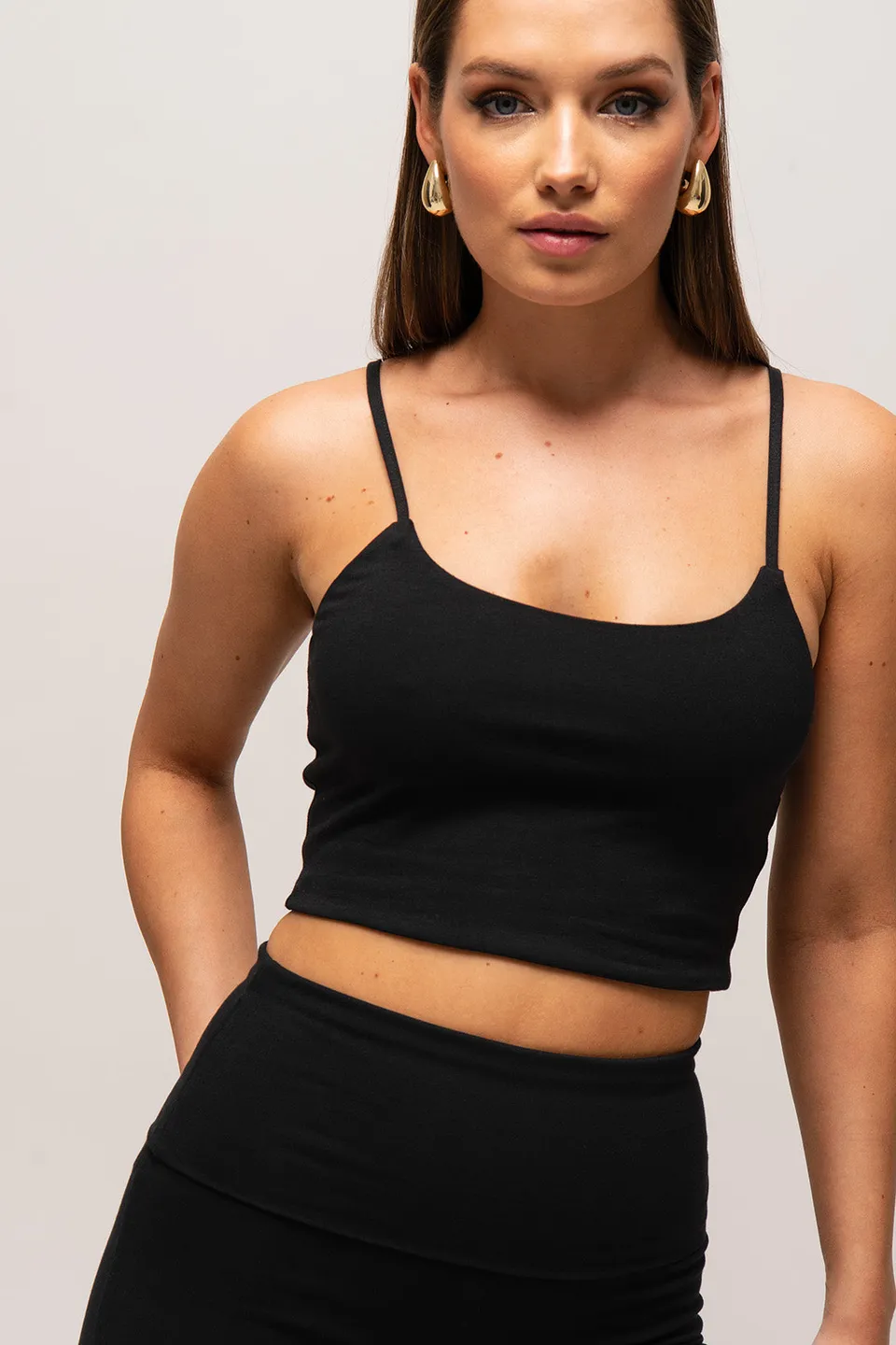 Nudyess Paros top Black bawełniany