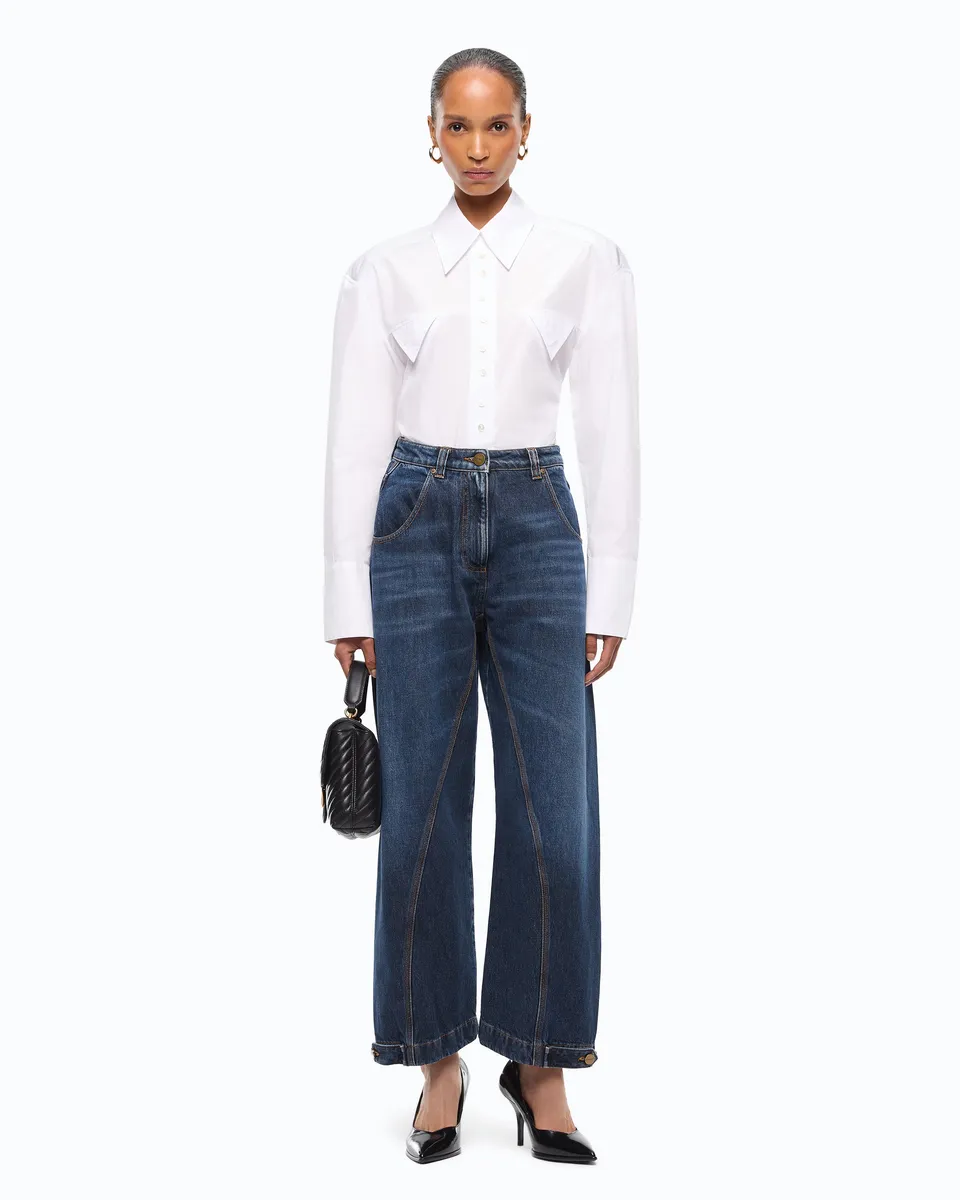 Pinko Sicuro Pants dżinsy proste workwear