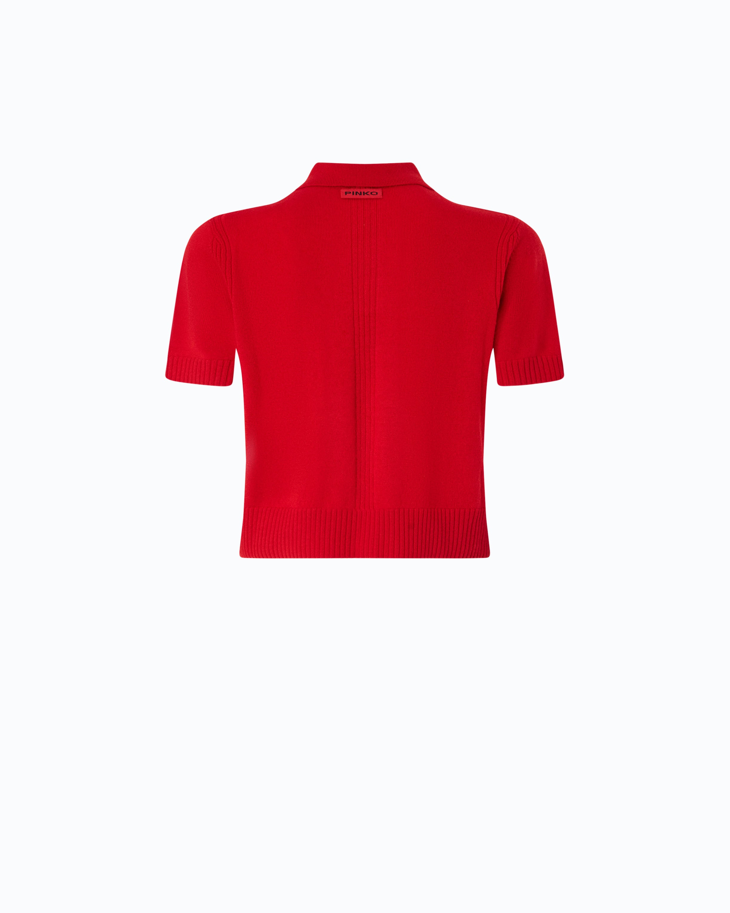 Pinko Gorgona Polo Shirt polo wełna kaszmir