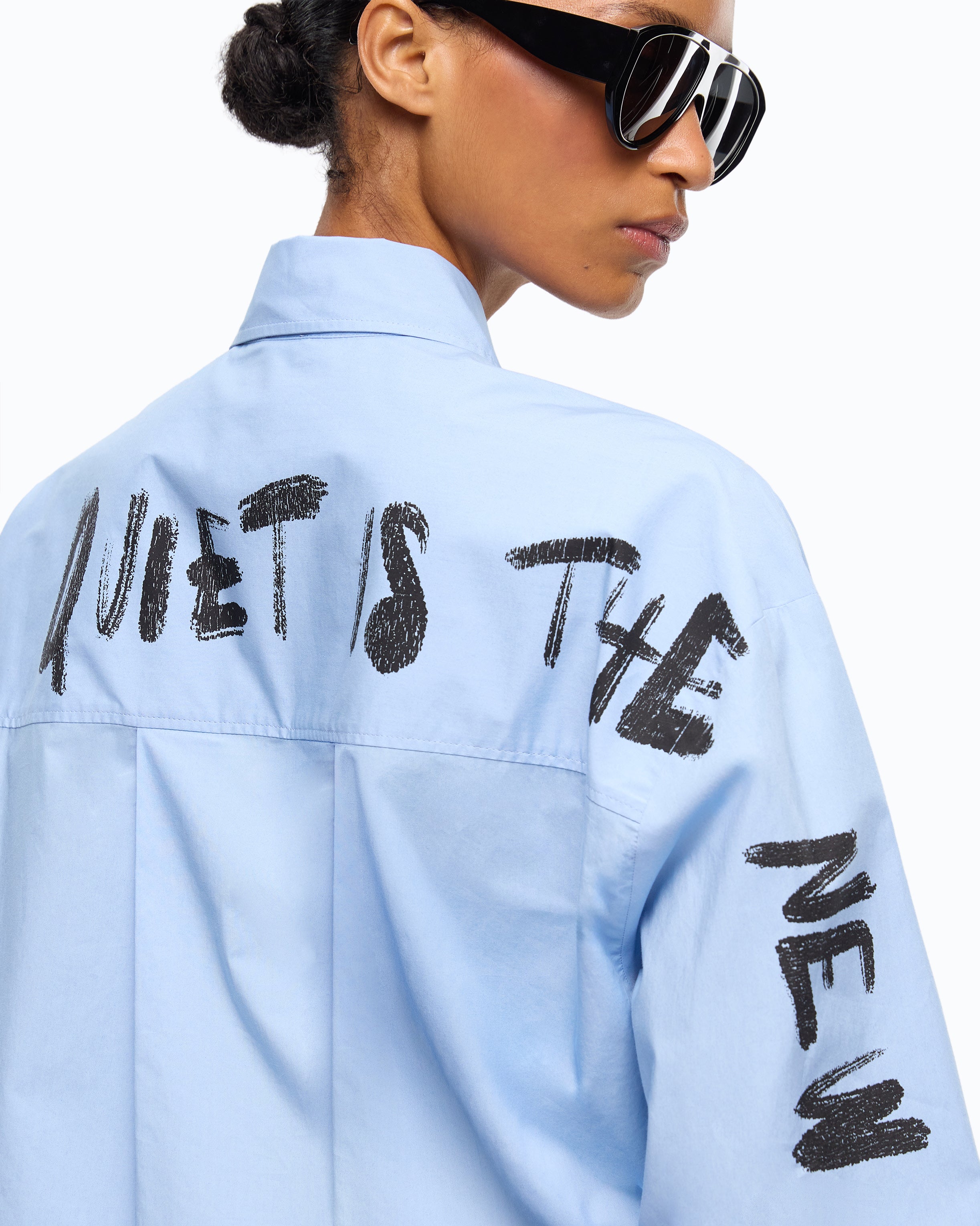 Pinko Clementi Shirt koszula niebieska bawełniana