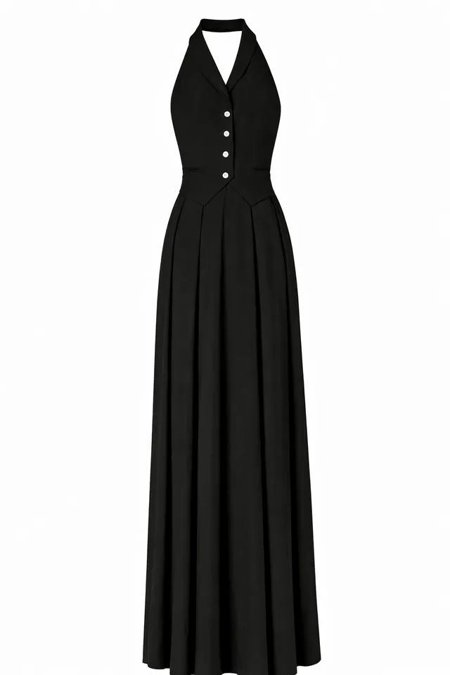 Temperley London Elodie suknia wieczorowa czarna