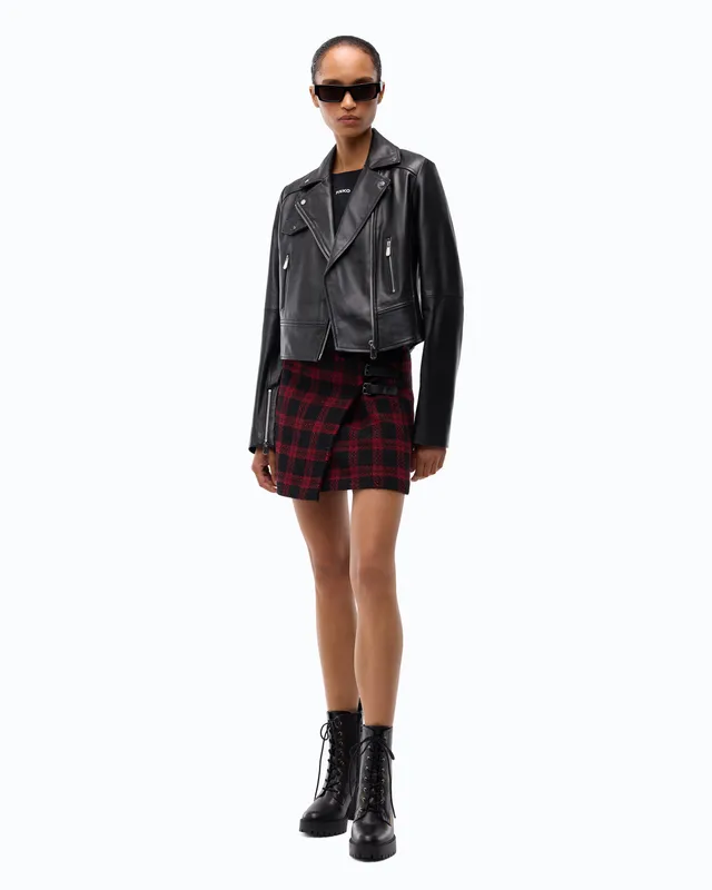 Pinko New Sensibile ramoneska skórzana czarna
