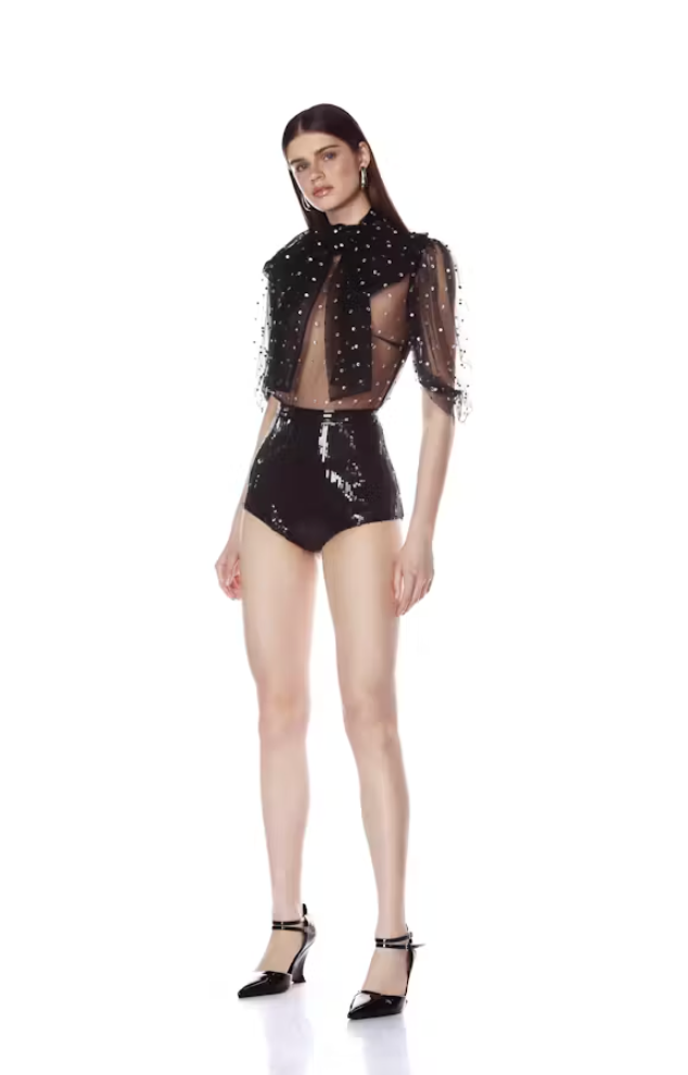 Bronx and Banco Diamond Bow body tiul czarne