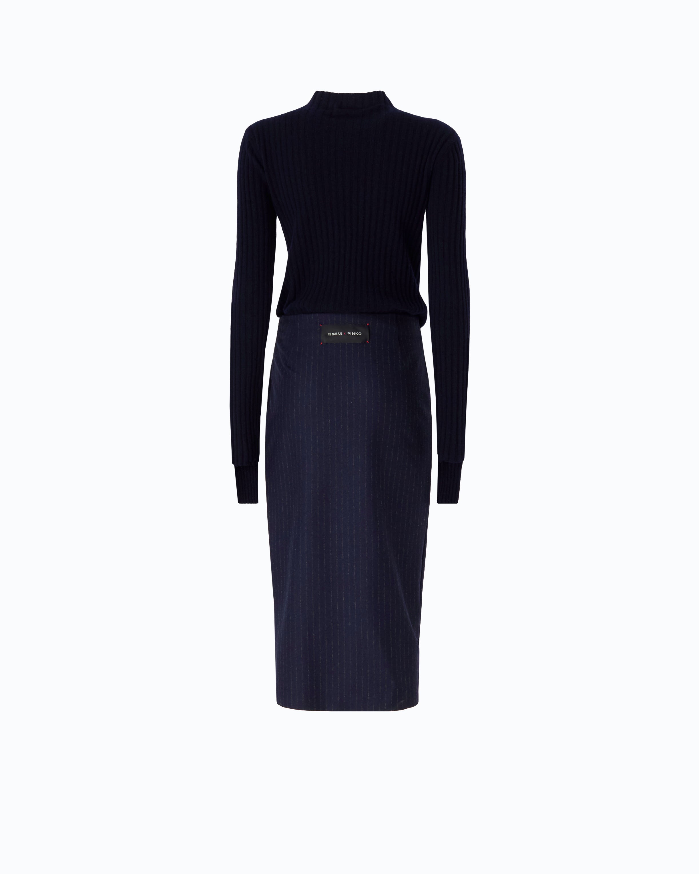 Pinko Dianella Dress sukienka midi niebieska