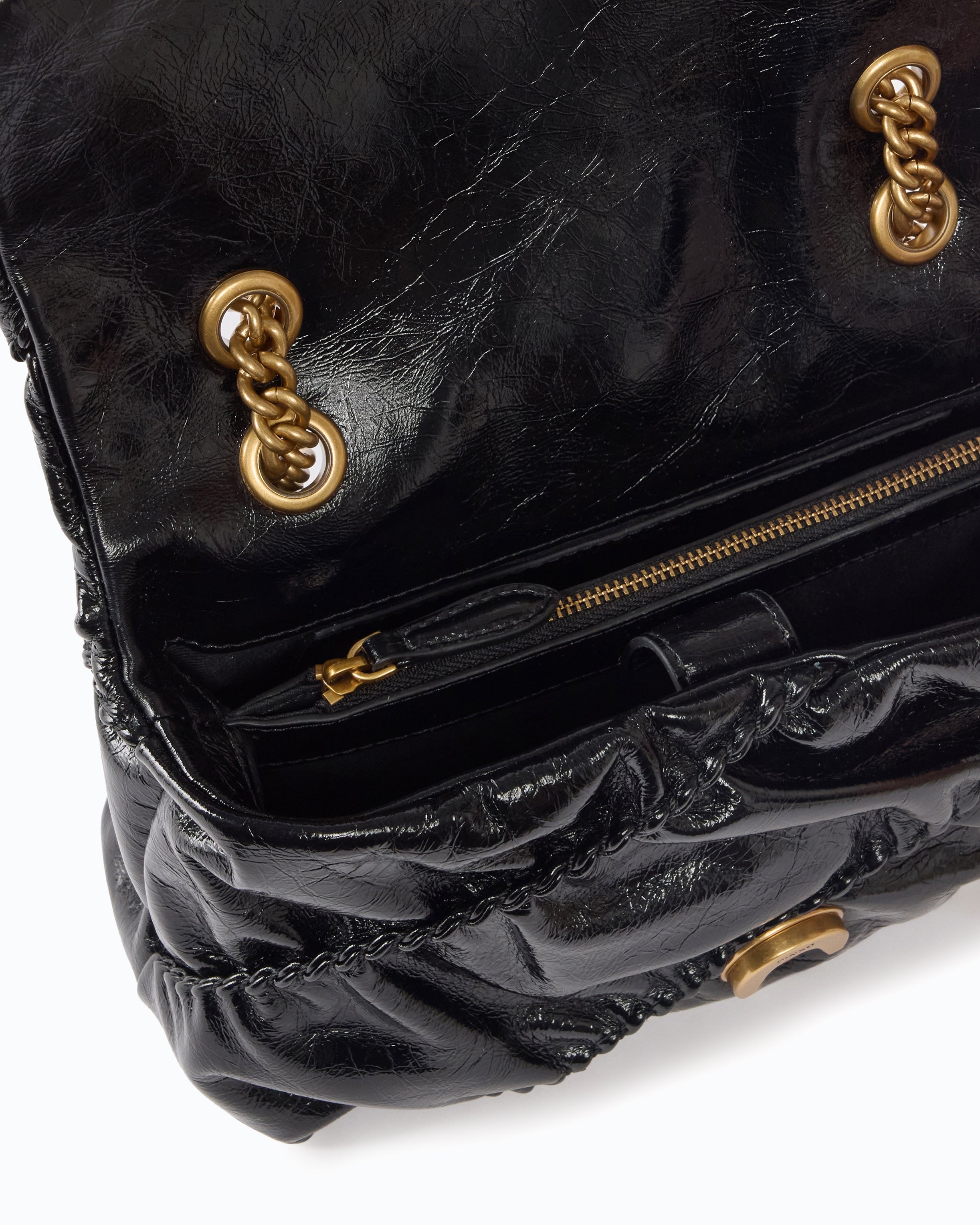 Pinko Love Bag Puff Mini torebka czarna crinkle