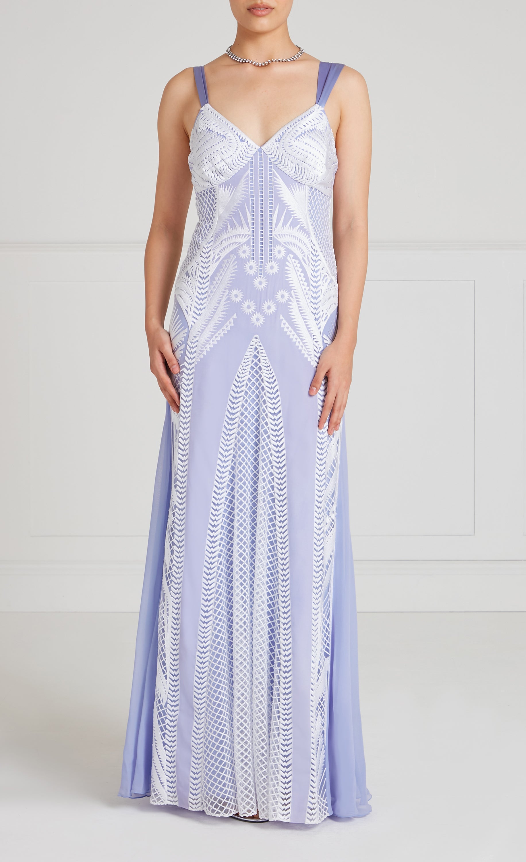 Temperley London Giselle Strappy Gown suknia lawendowa długa