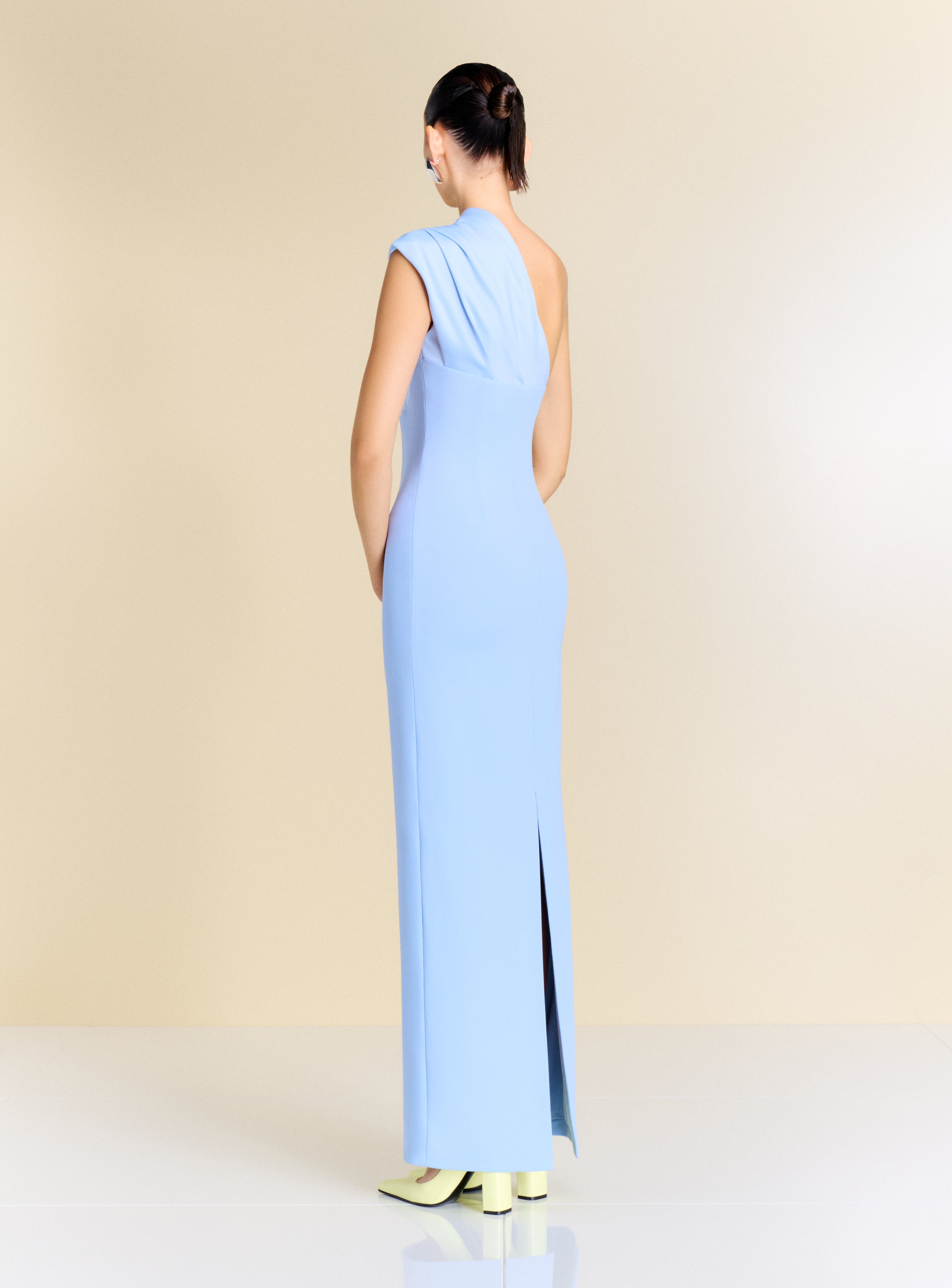 Solace London Gracie sukienka wieczorowa maxi jasnoniebieska