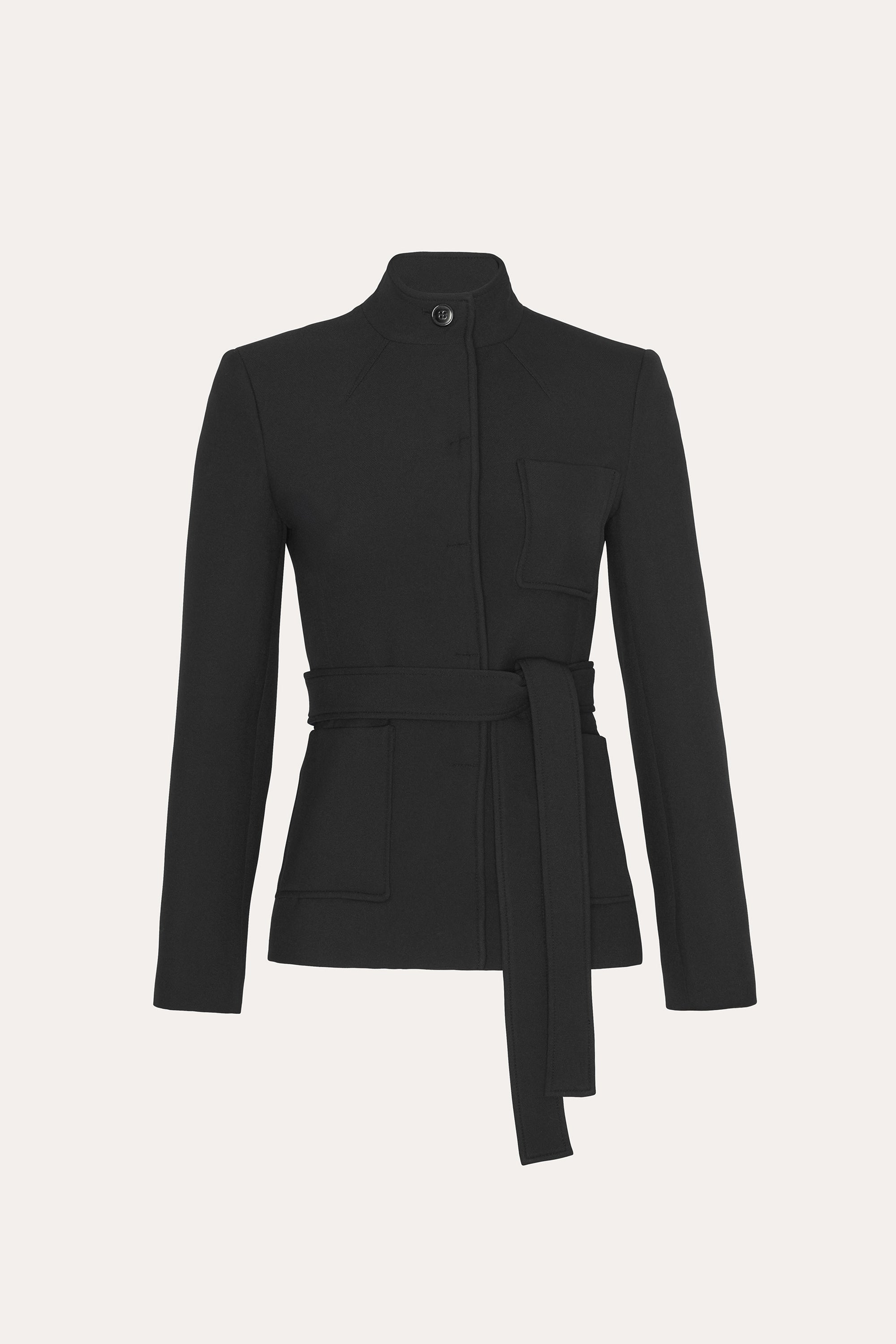 Elie Tahari Quinn Tailored Blazer marynarka czarna wełna