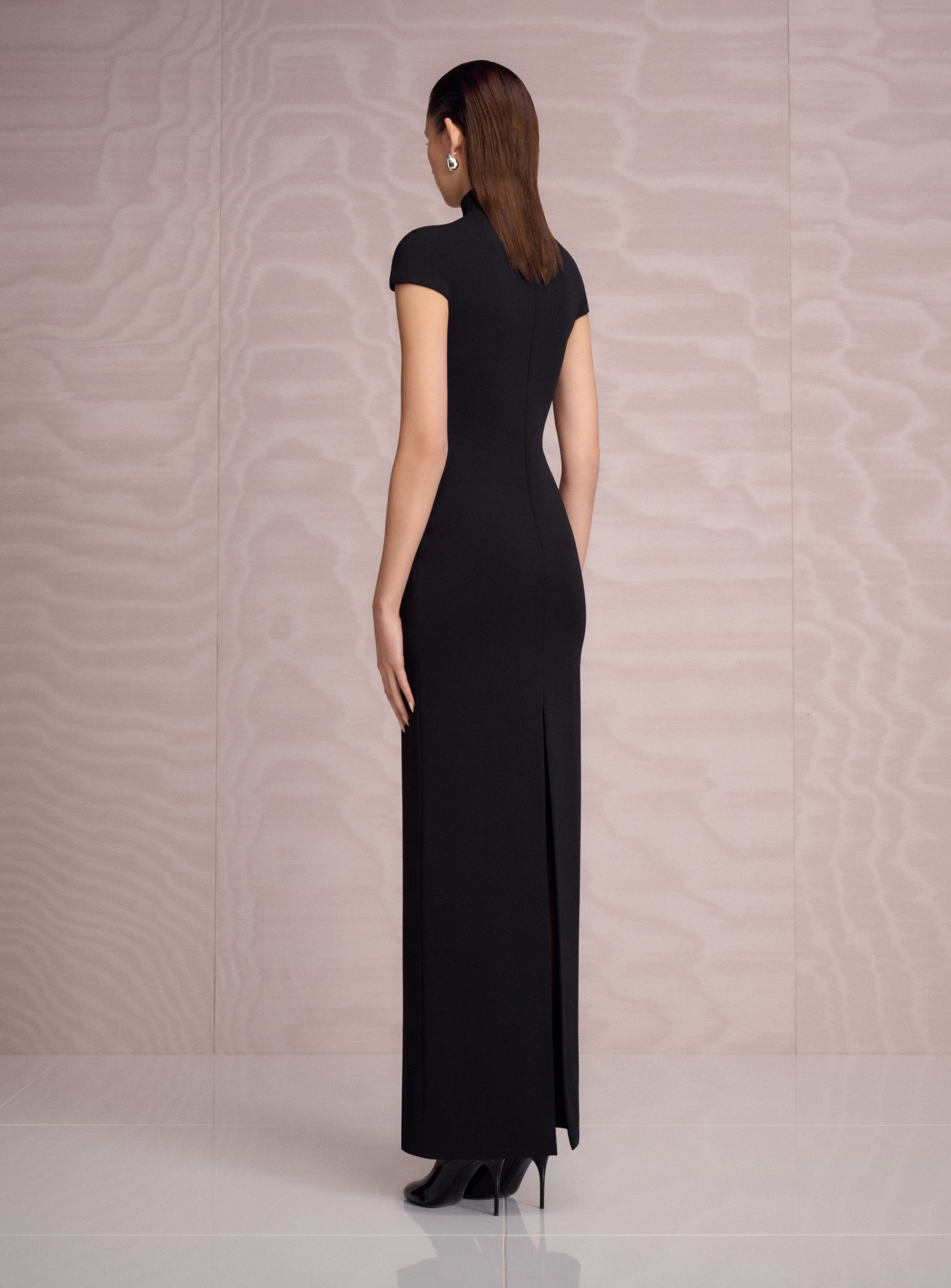 SOLACE LONDON The Lang sukienka wieczorowa czarna maxi