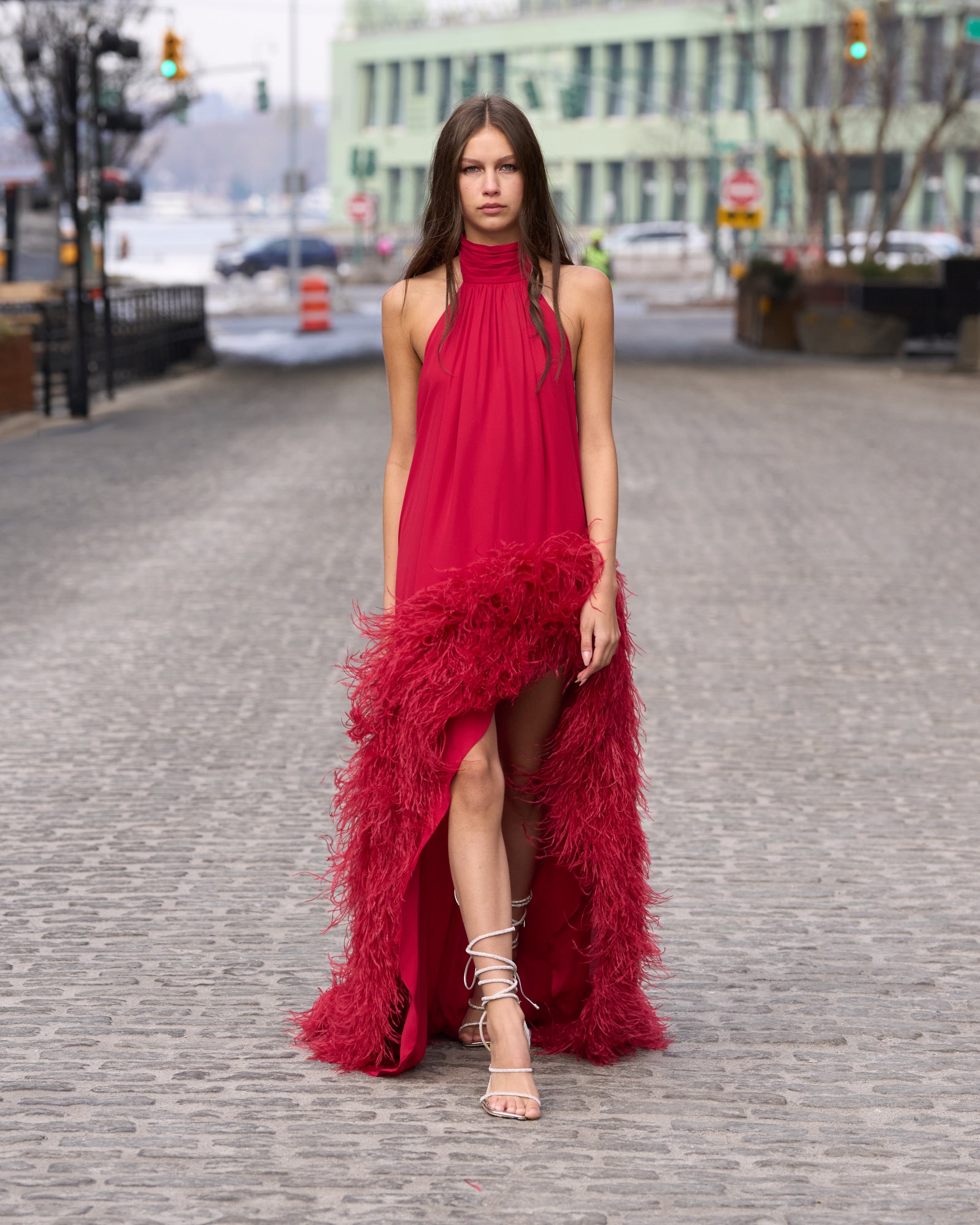 Bronx and Banco Madeline Halterneck sukienka czerwona