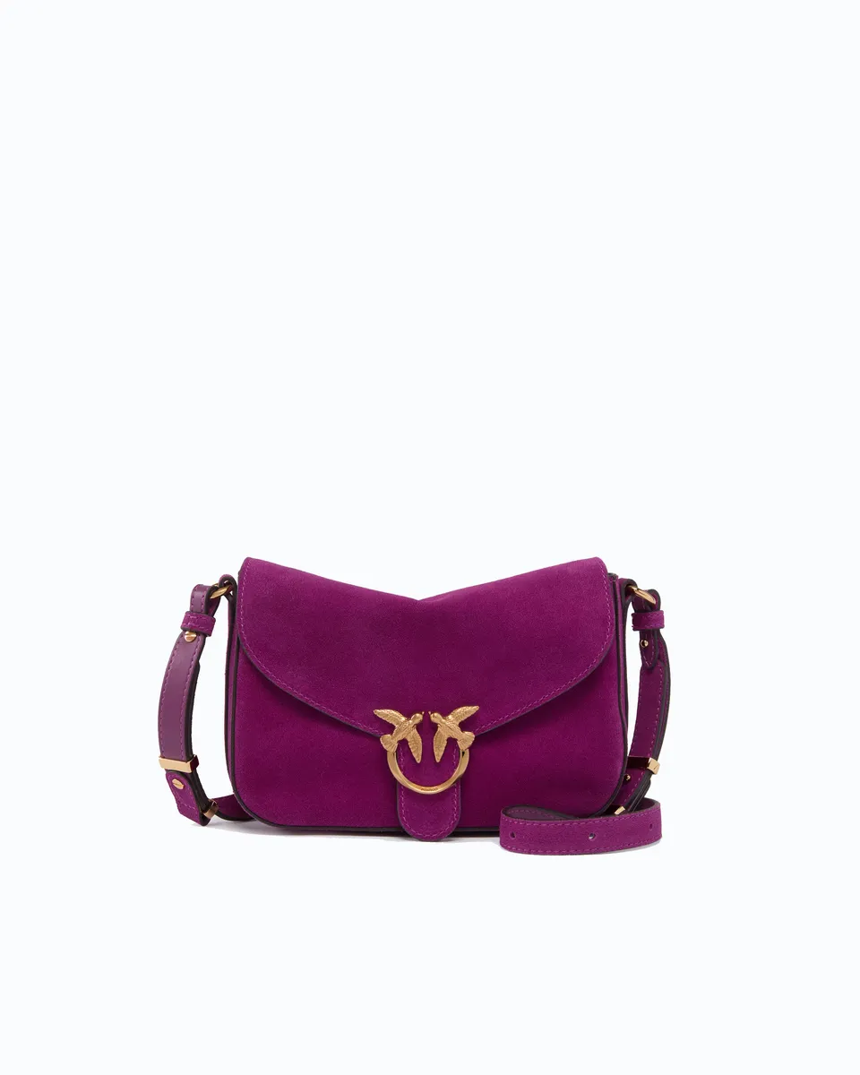 Pinko Mini Love Bag Satchel torebka zamszowa pasek