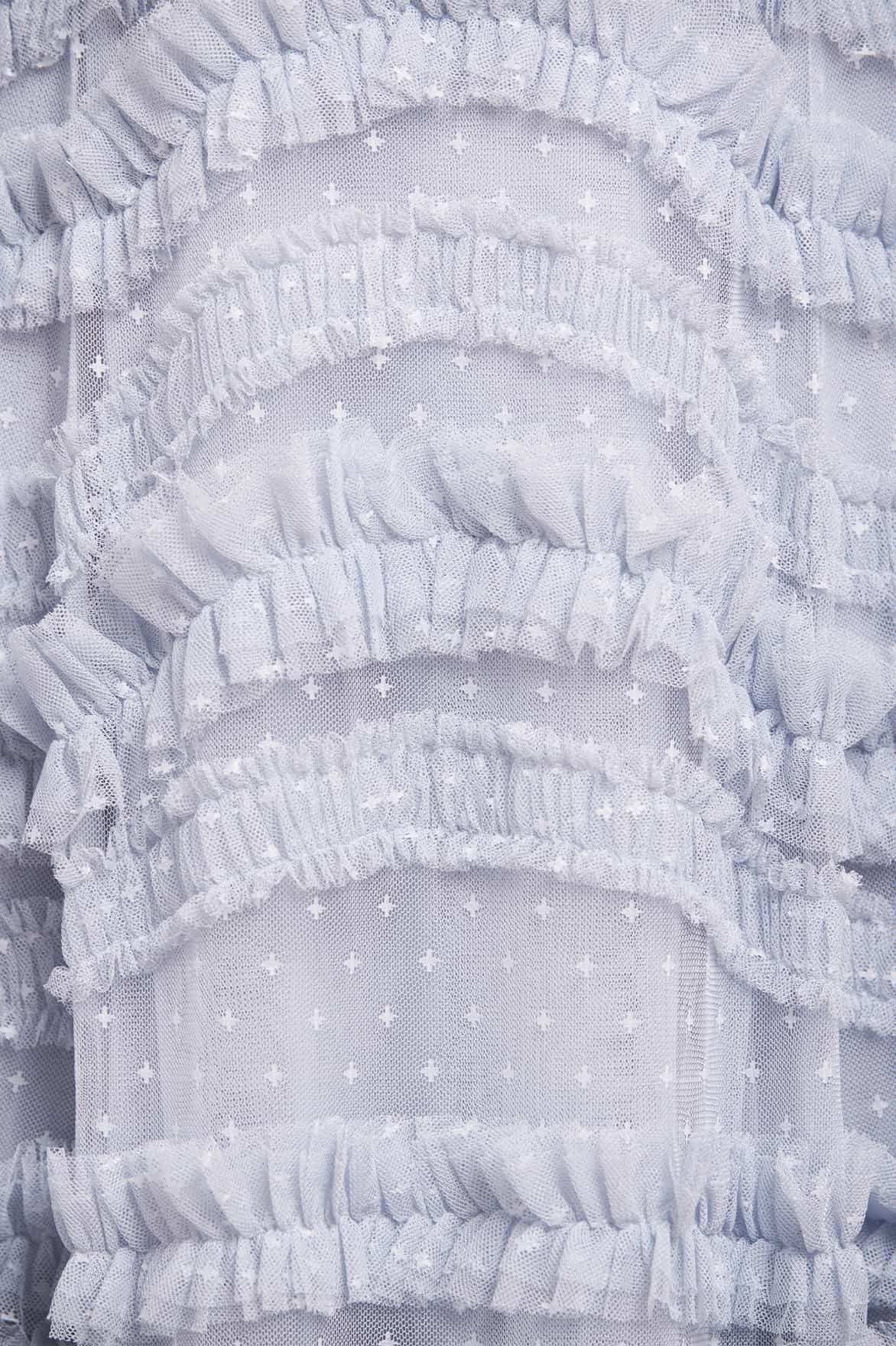 Needle & Thread Amara Ruffle Gown sukienka wieczorowa niebieska tiulowa