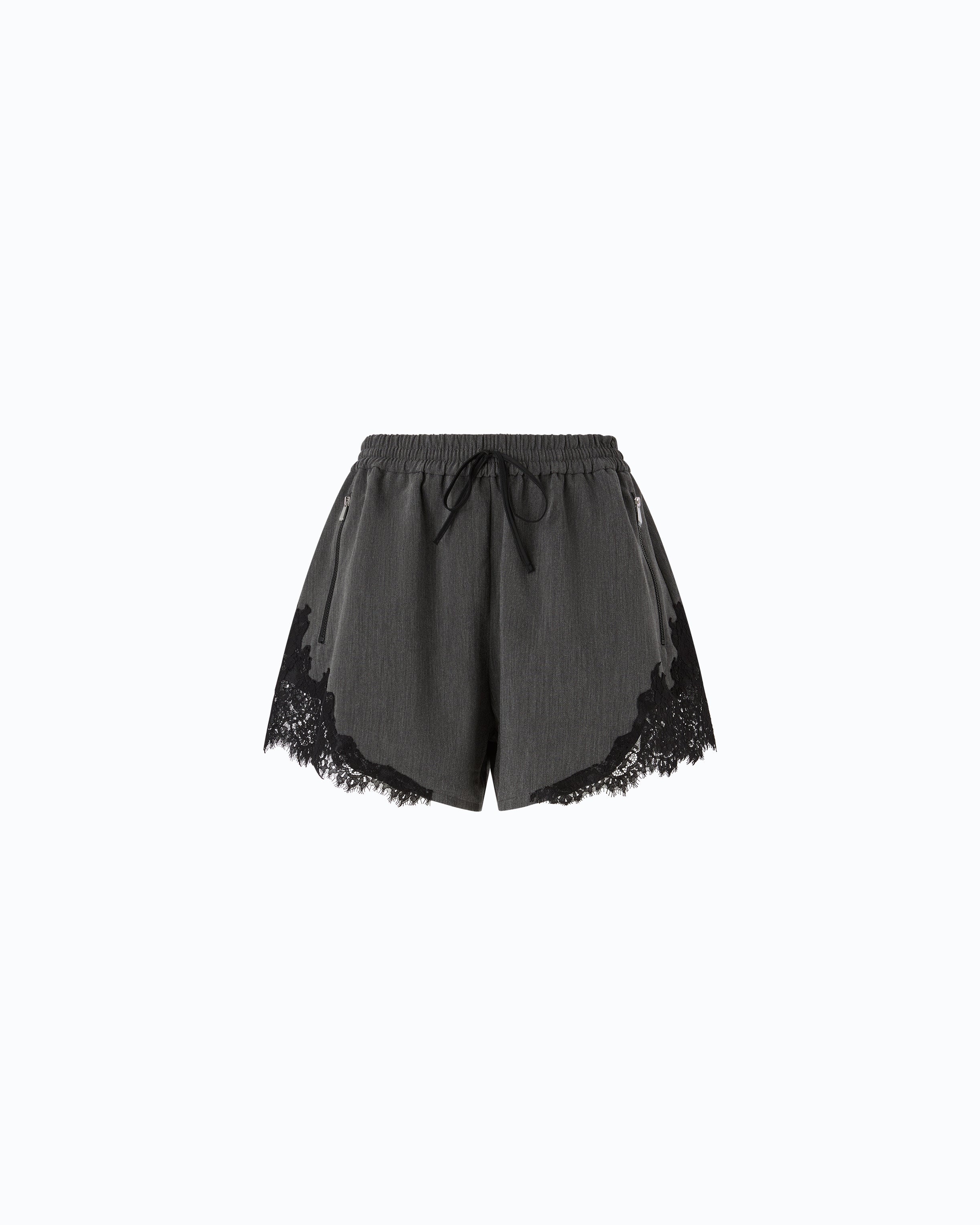 Pinko Shita Shorts szorty szare koronka