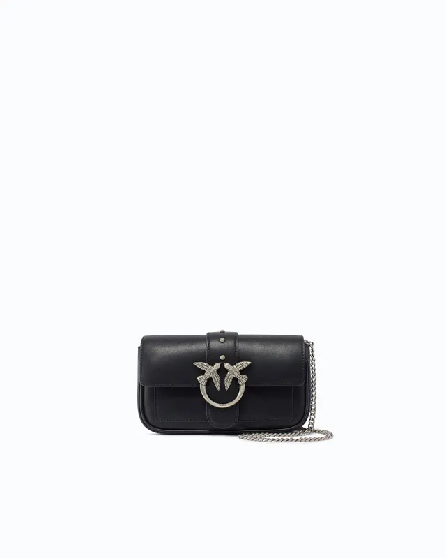 Pinko Love Bag One Simply torebka skórzana U czarna