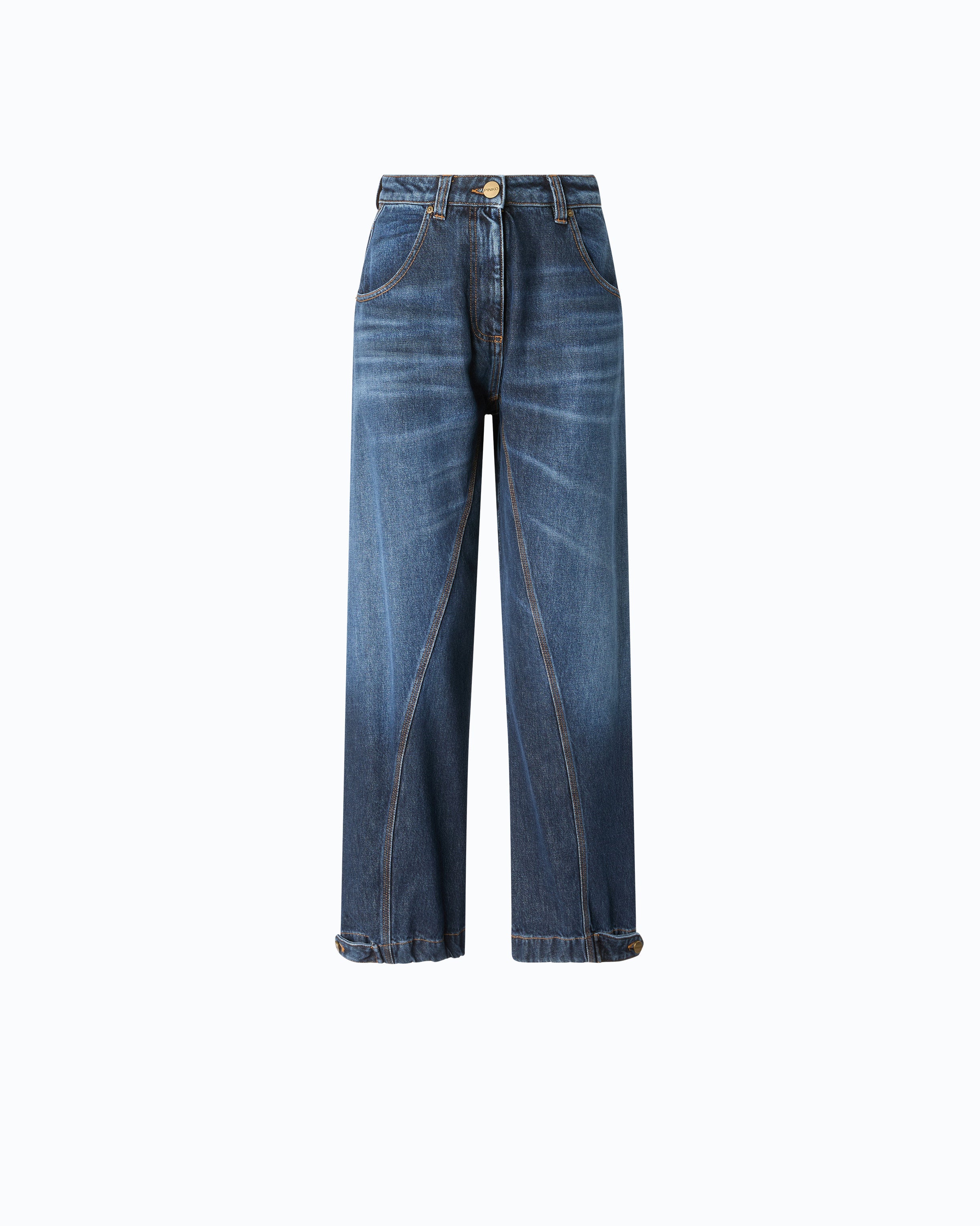 Pinko Sicuro Pants dżinsy proste workwear