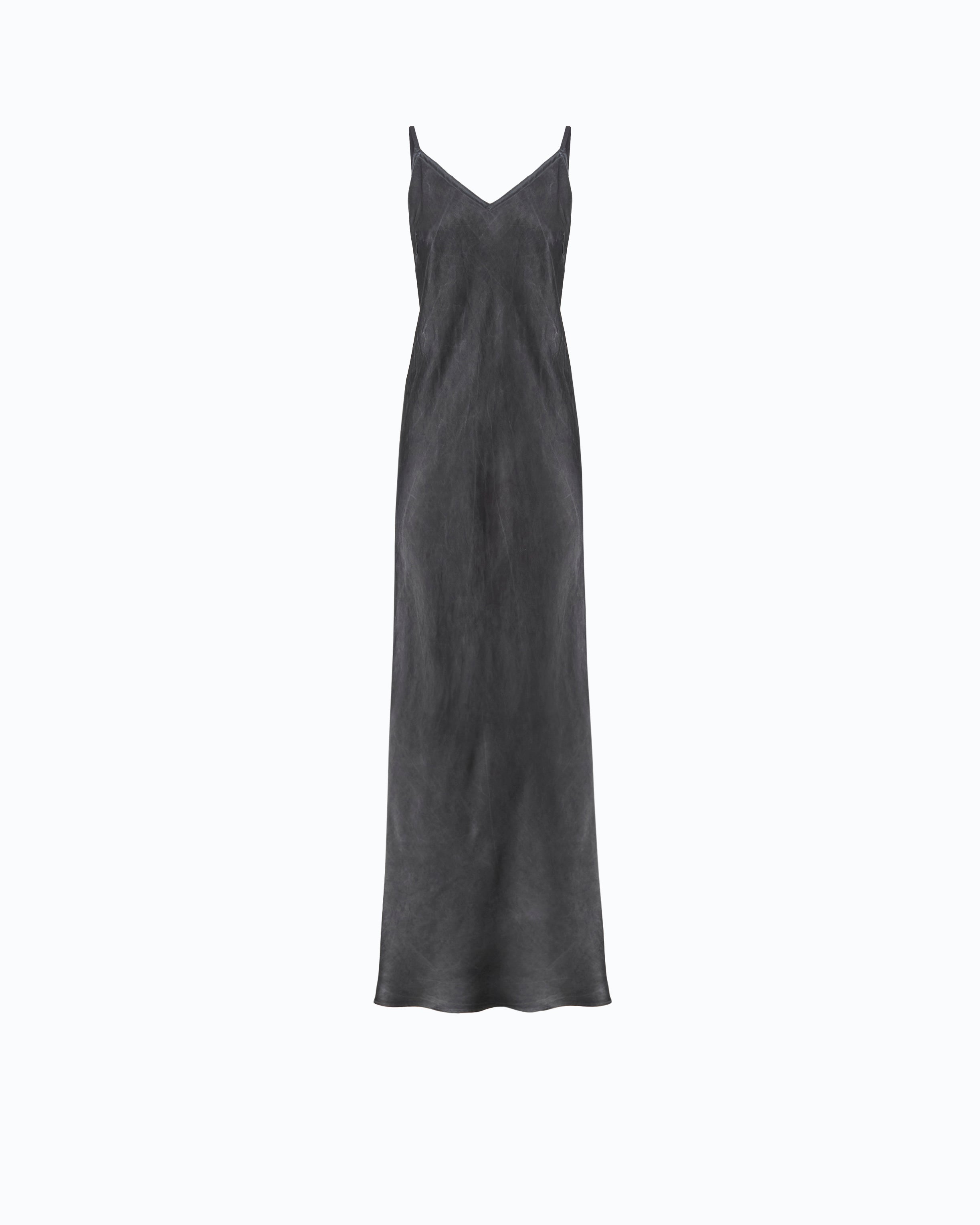 Pinko Viper Dress sukienka satynowa czarna długa