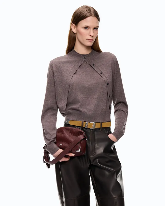 Pinko Tallin Cardigan sweter wełniany z kardiganem