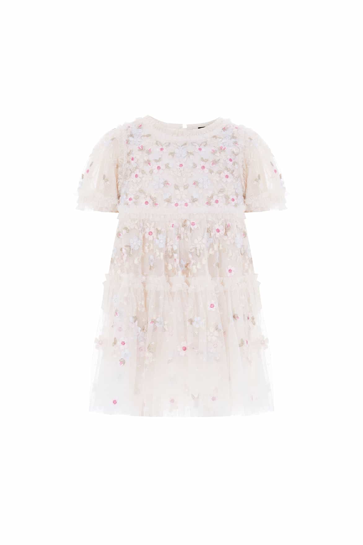Needle & Thread Garland Ribbon Baby Dress sukienka kremowa