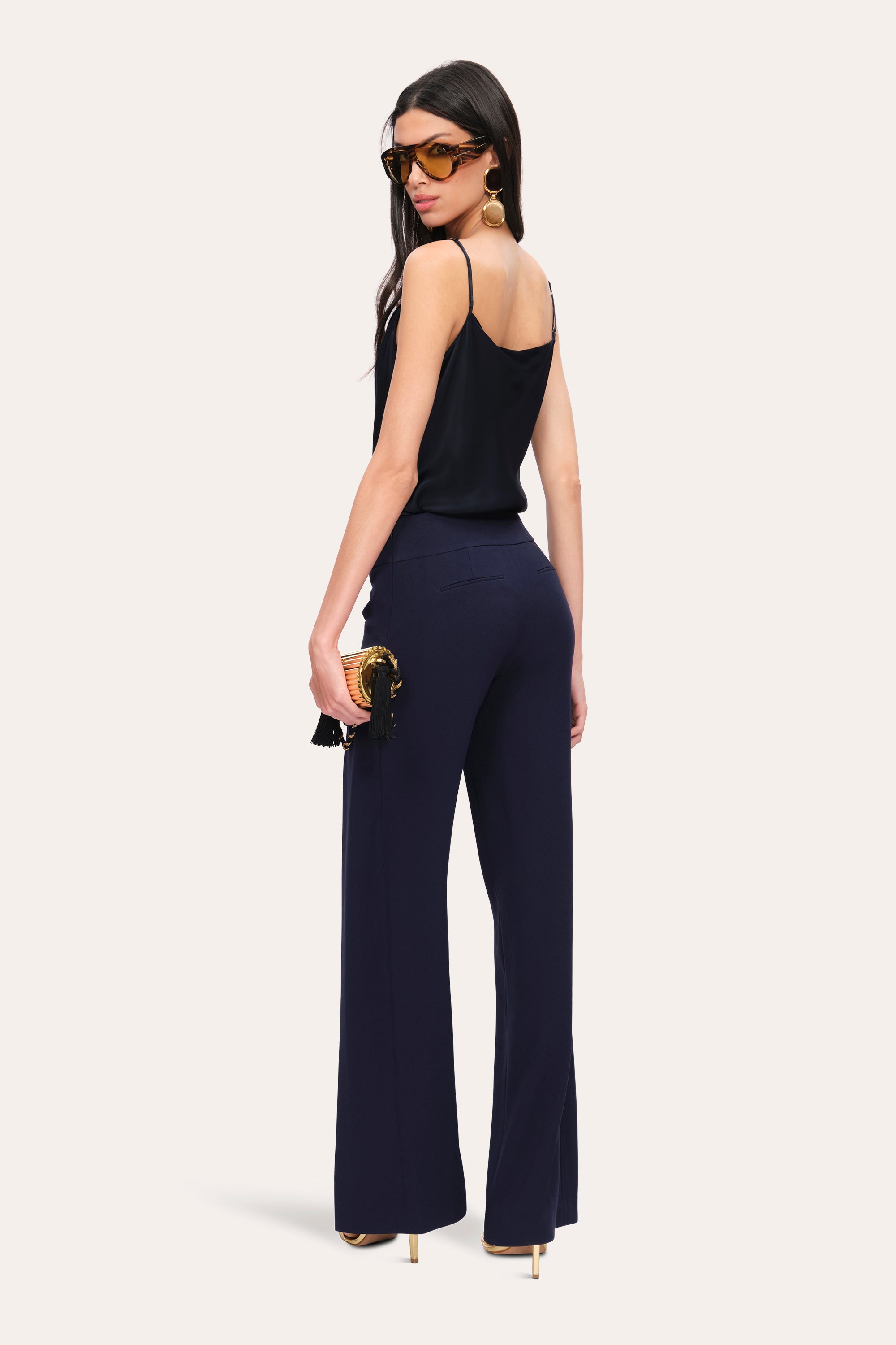 Elie Tahari E8087214 spodnie granatowe Galaxy Navy