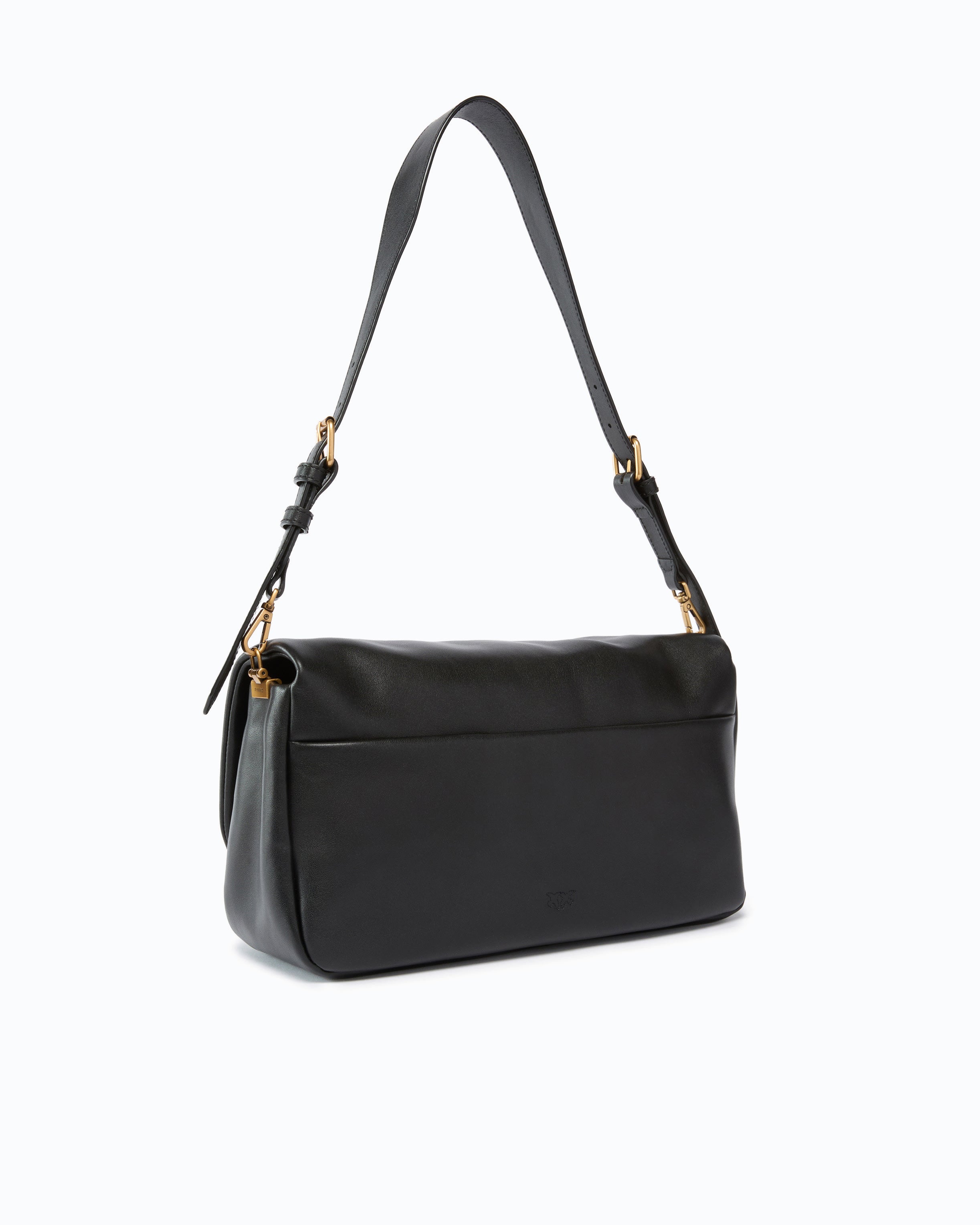 Pinko Love Bag Click Soft torebka skórzana czarna