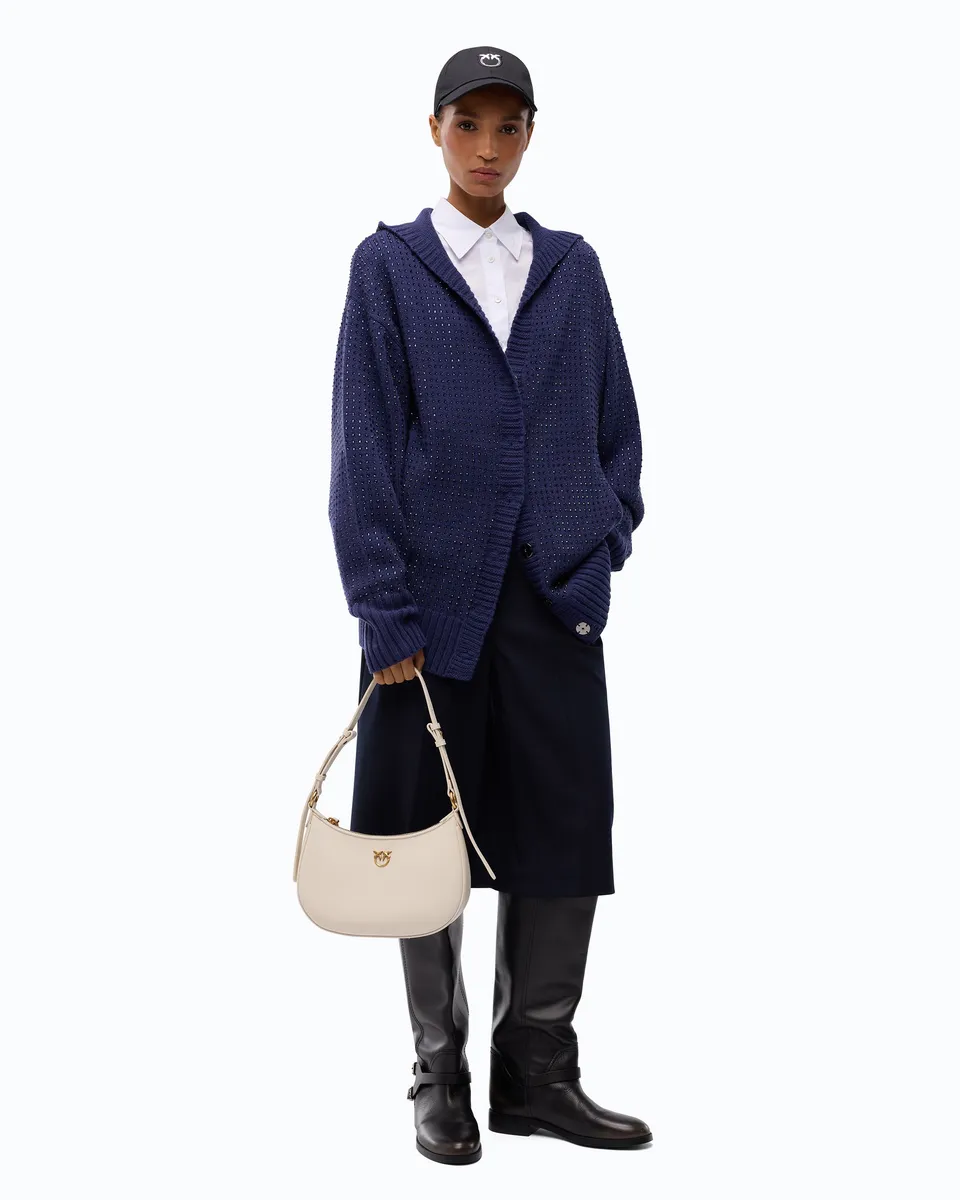 Pinko Seicento Cardigan kardigan wełniany niebieski