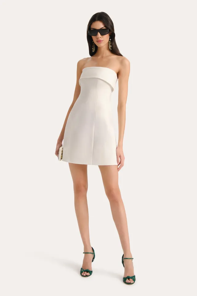 Elie Tahari Lauren E505K606 sukienka lniana mini 0-14