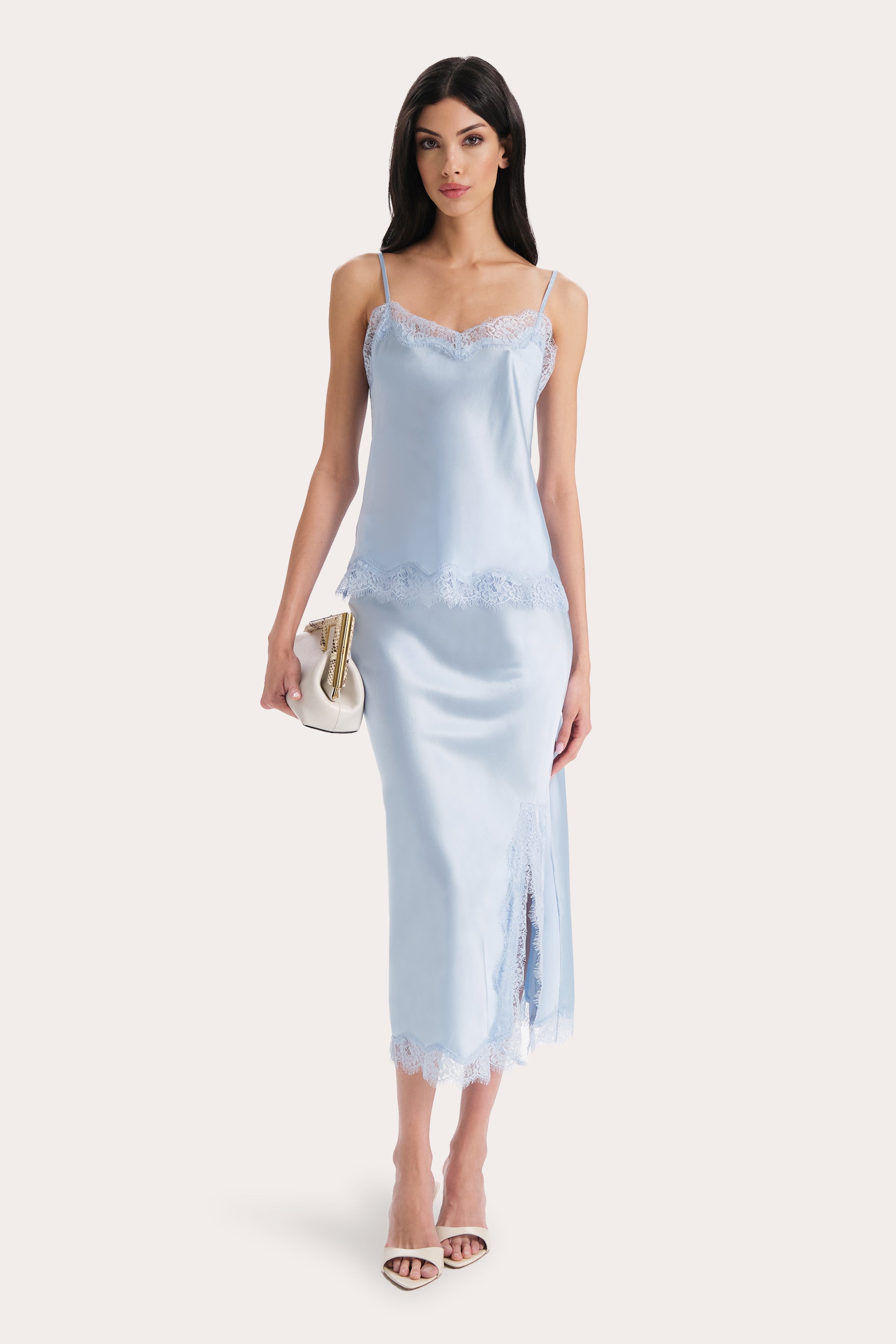 Elie Tahari Brooke E7017526 top jedwabny Blue Bell
