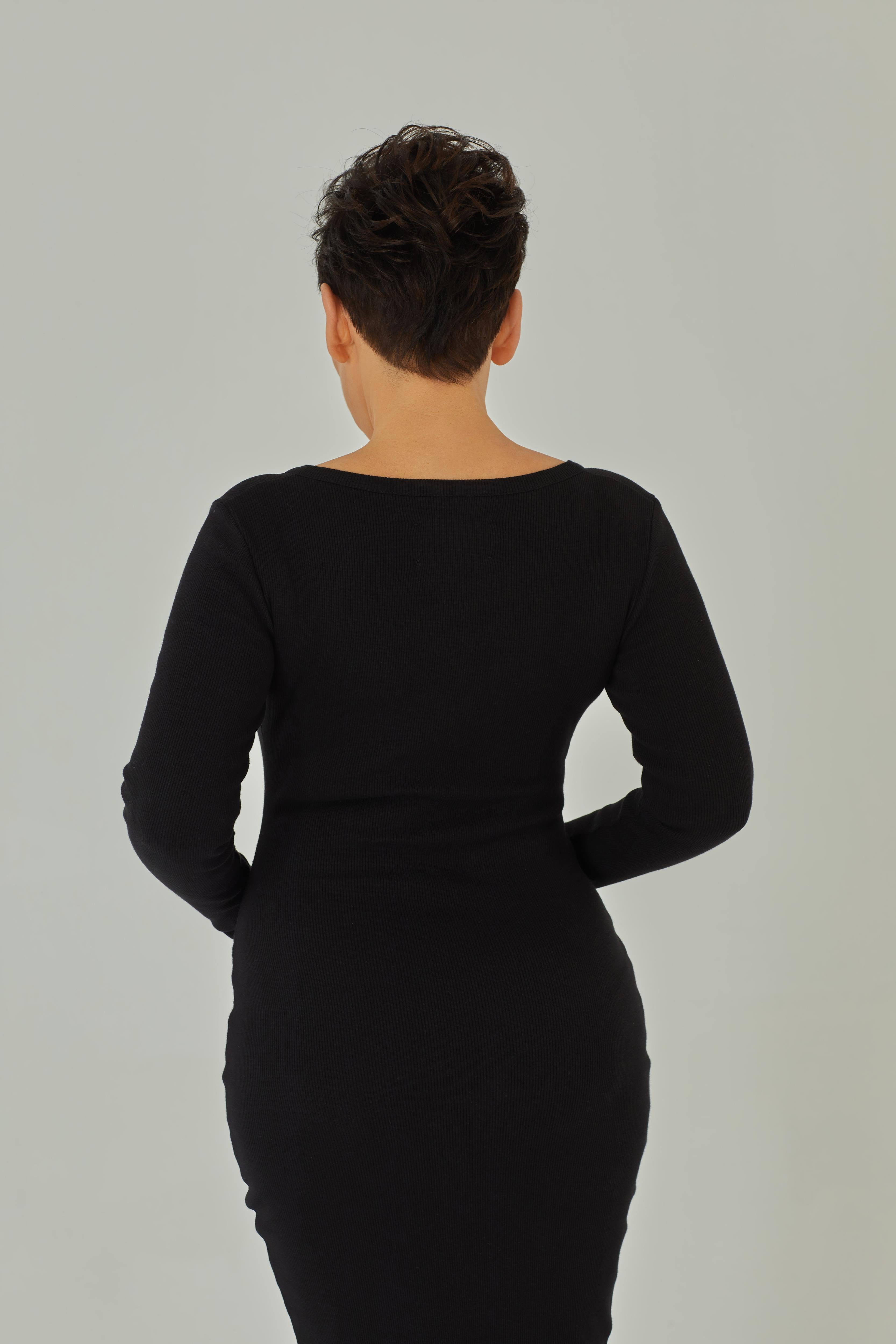 Nudyess Delta sukienka midi na napy Black