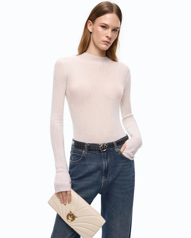 Pinko Muggito Sweater sweter wełniany biały