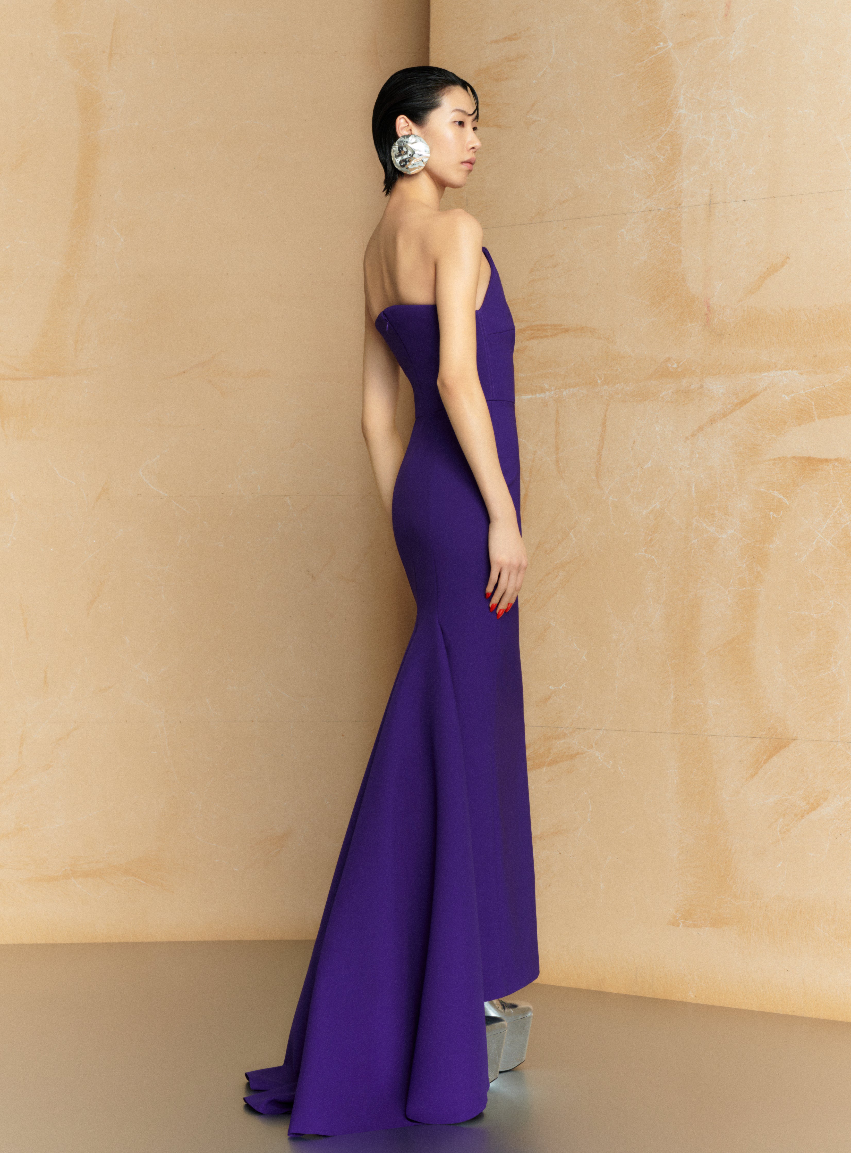 SOLACE LONDON The Citra Maxi Dress sukienka ametystowa